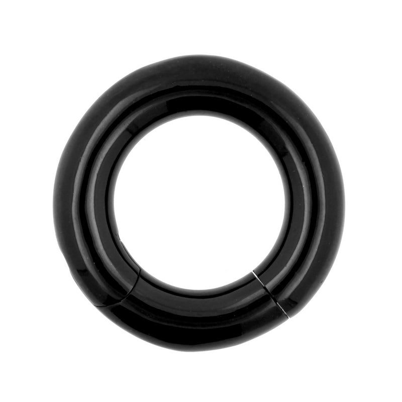 Surgical Steel Click Ring Black