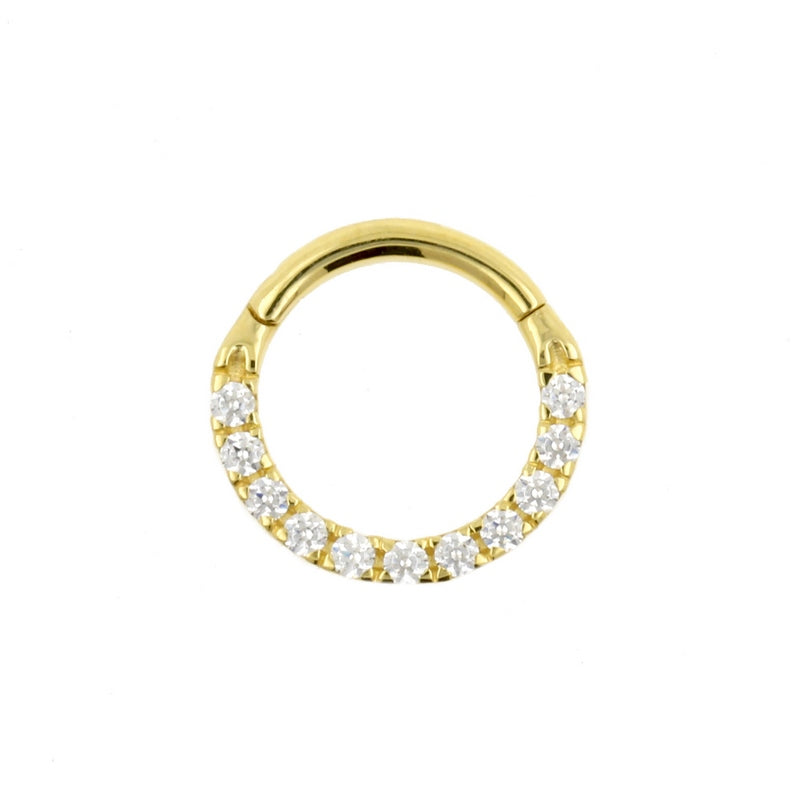 18 Karat Gold Zirconia Ring Clear