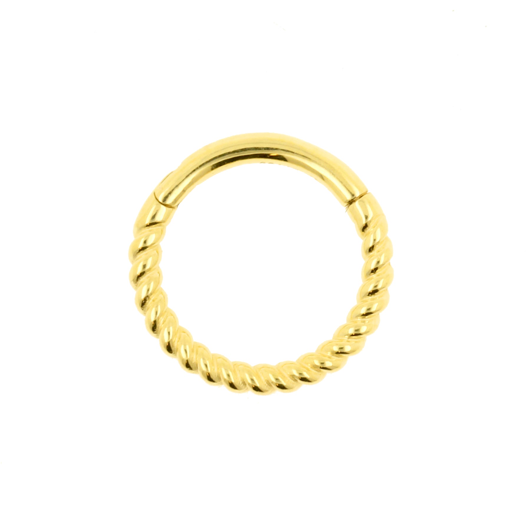 18 Karat Gold Braided Click Ring Gold