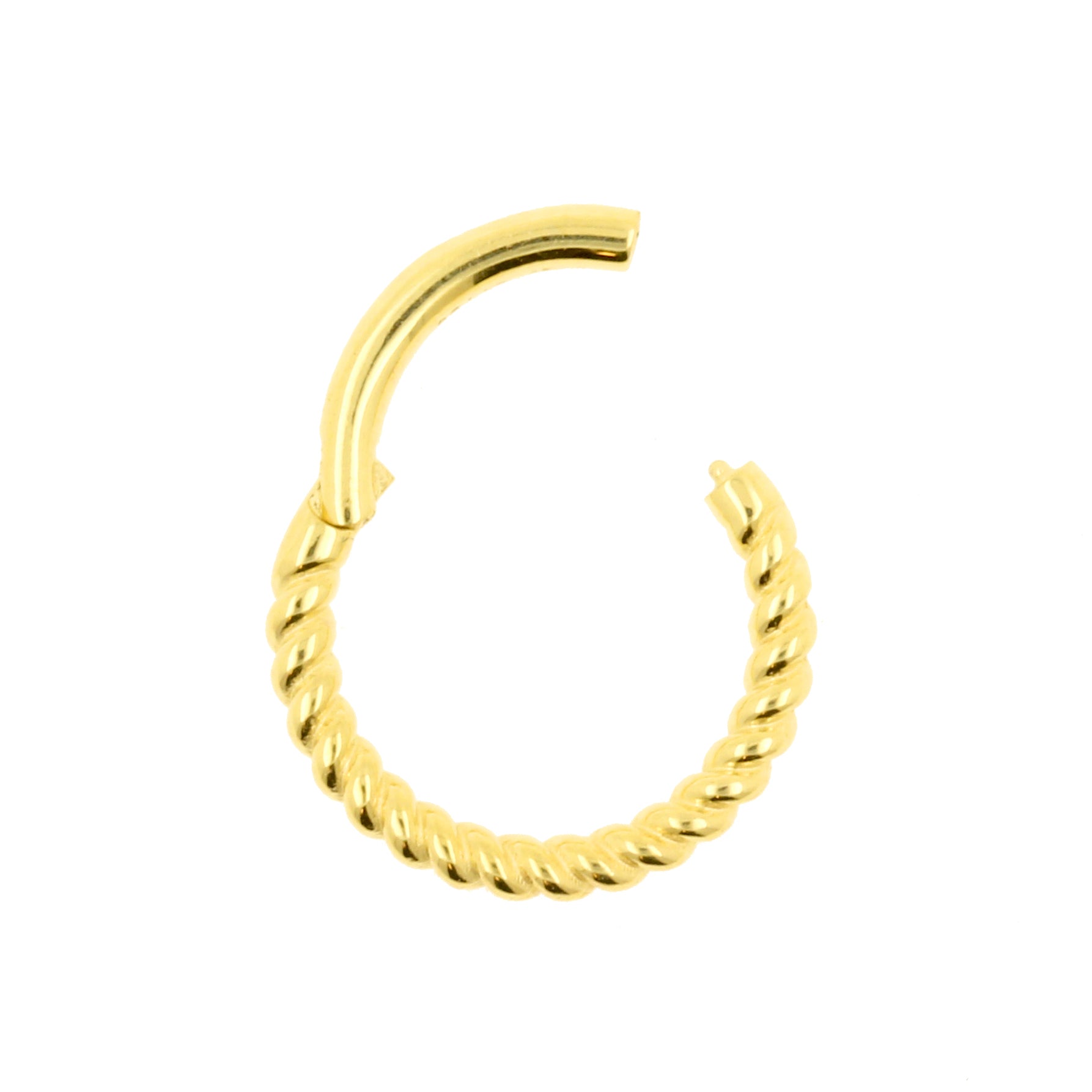 18 Karat Gold Braided Click Ring Gold