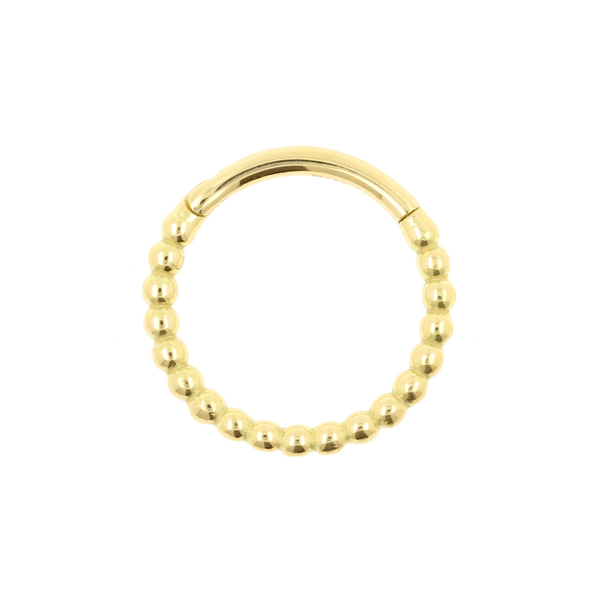 18 Karat Gold Click Ring - Dots Gold