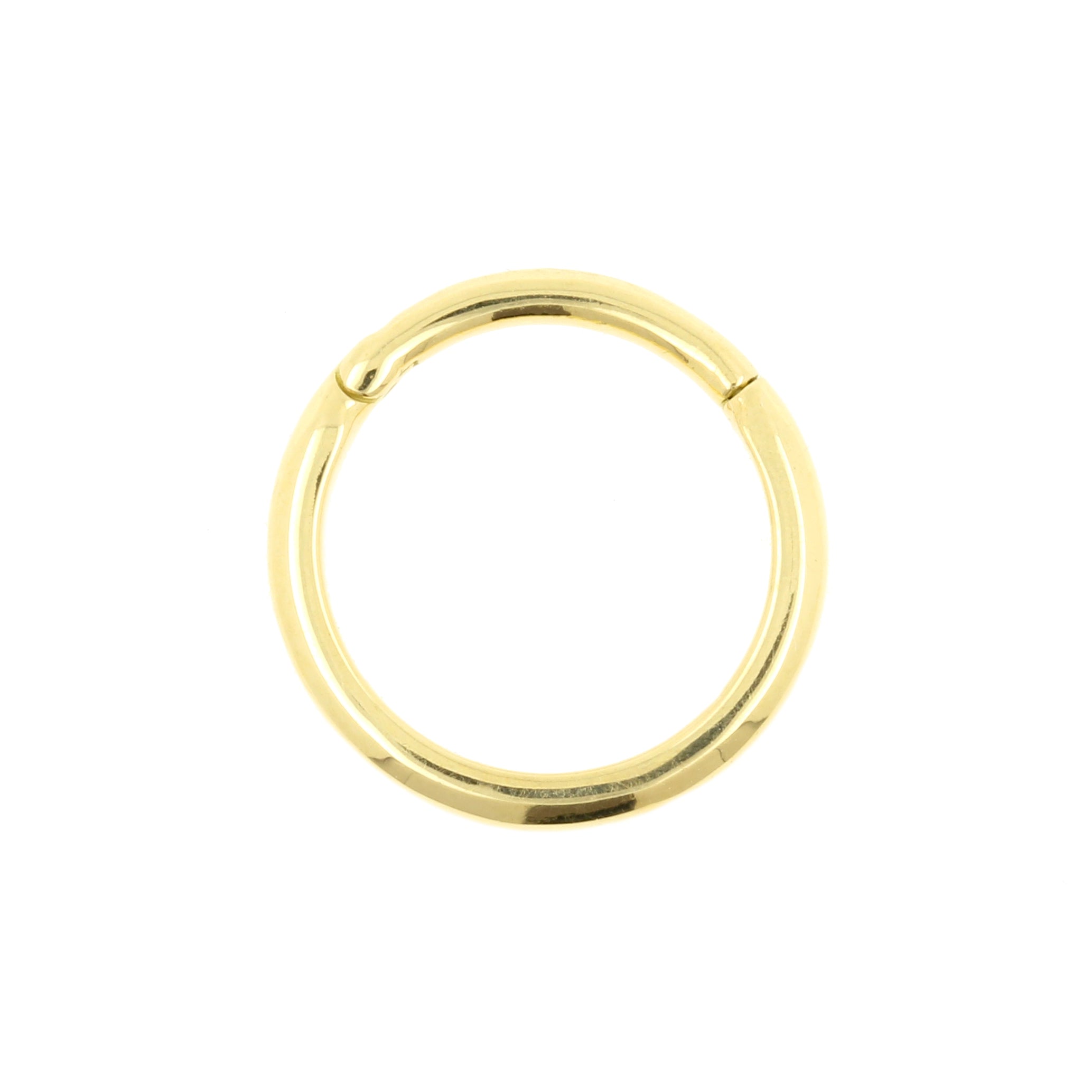 18 Karat Gold Click Ring - Half Round Gold