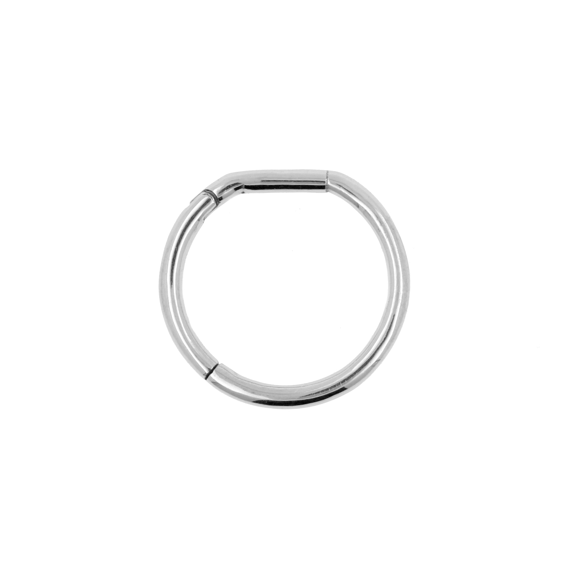 Surgical Steel Click Ring - Bar Silver