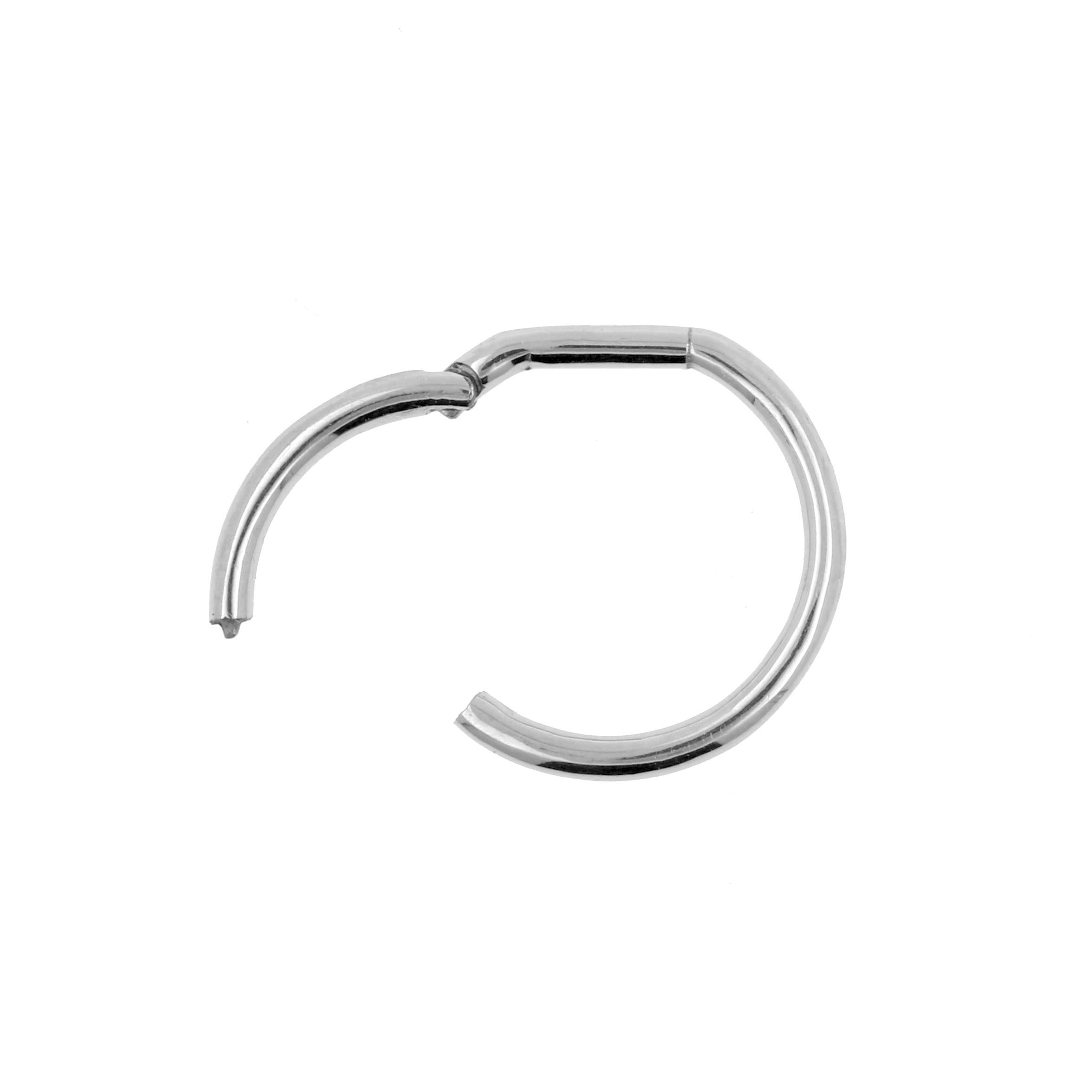 Surgical Steel Click Ring - Bar Silver