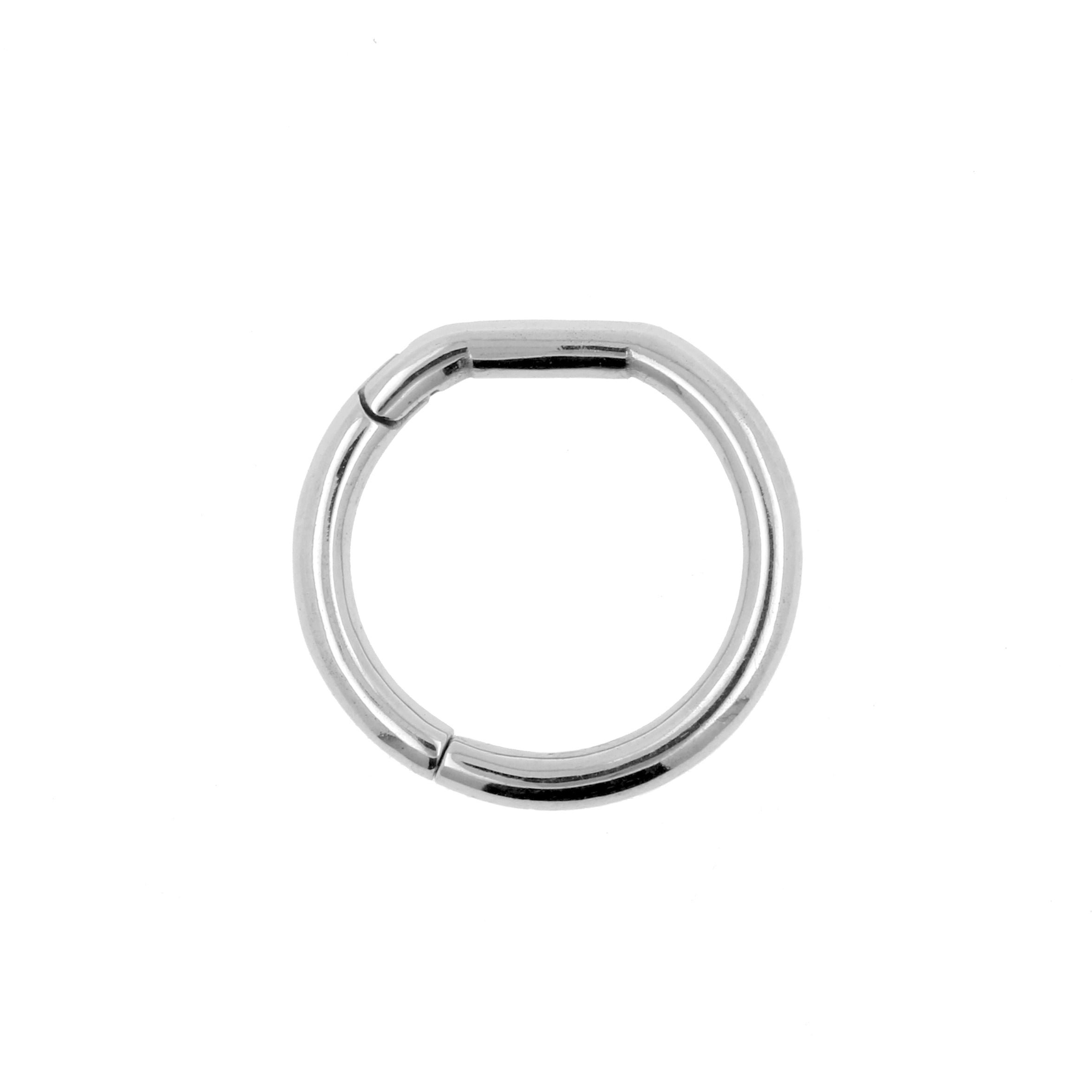 Surgical Steel Click Ring - Bar Silver