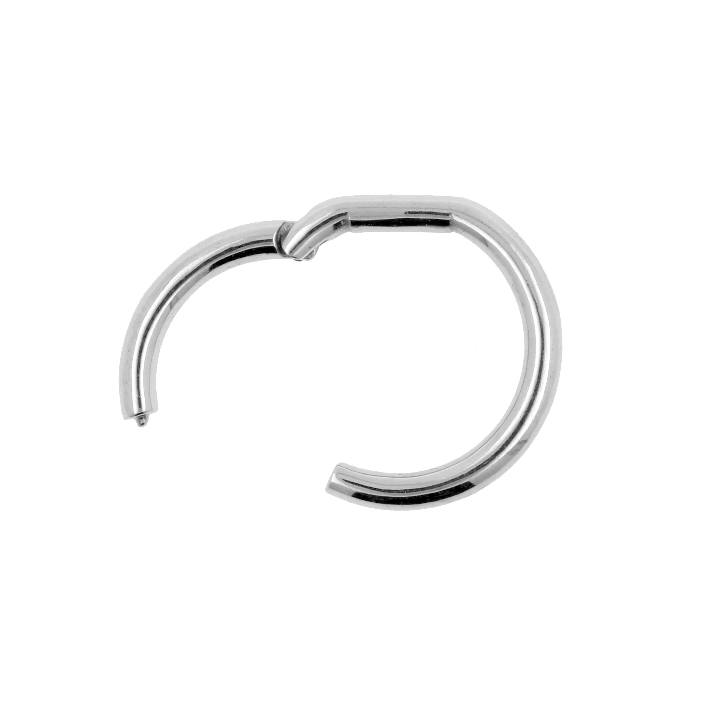 Surgical Steel Click Ring - Bar Silver