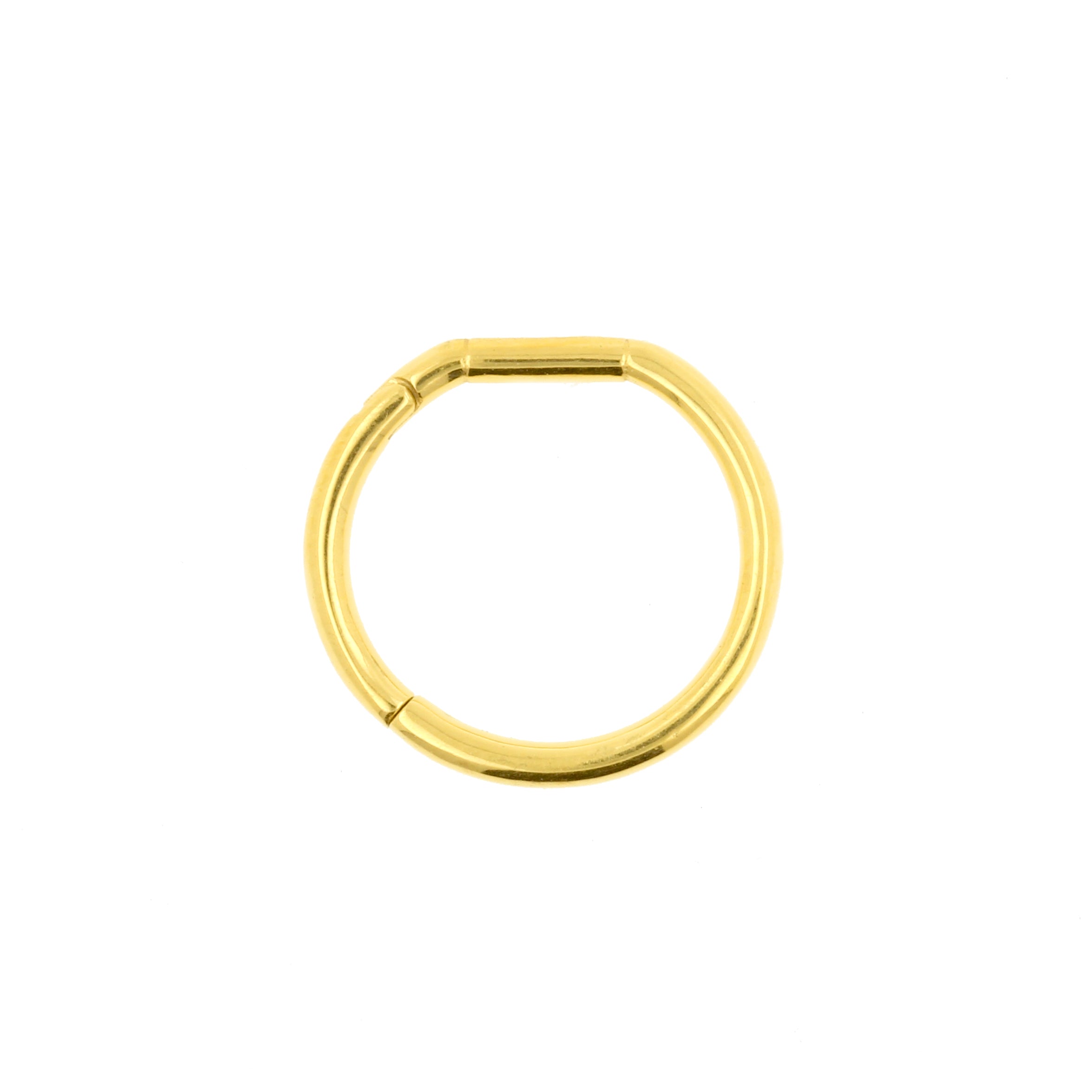 Surgical Steel Click Ring - Bar Gold