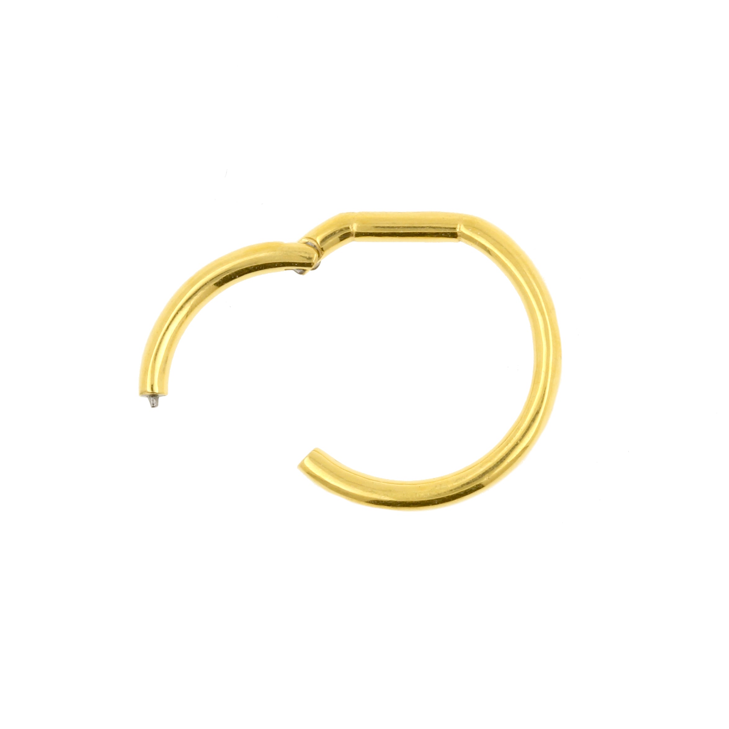 Surgical Steel Click Ring - Bar Gold