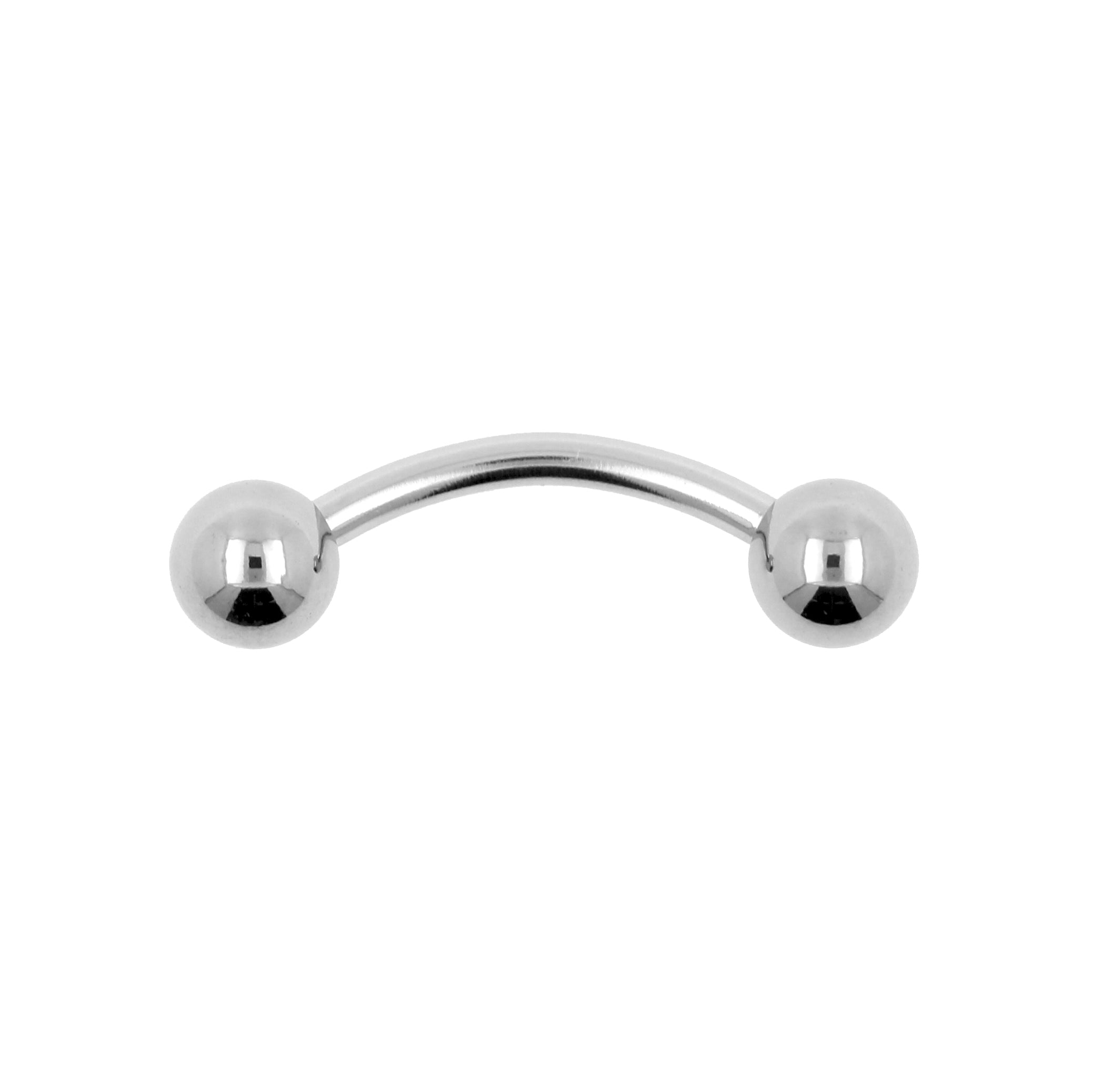 Surgical Steel Curved Barbell Silver