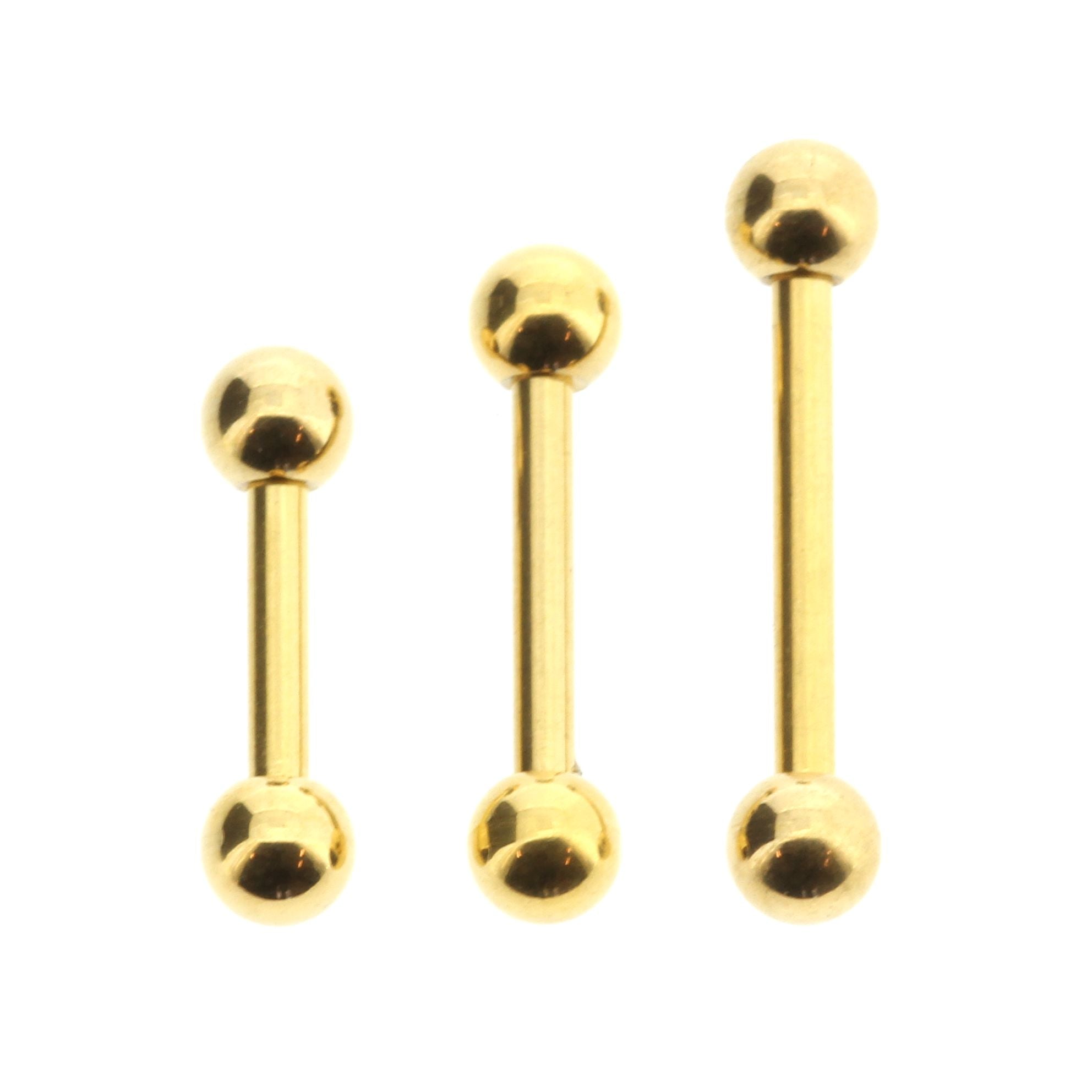 Surgical Steel Barbell Gold