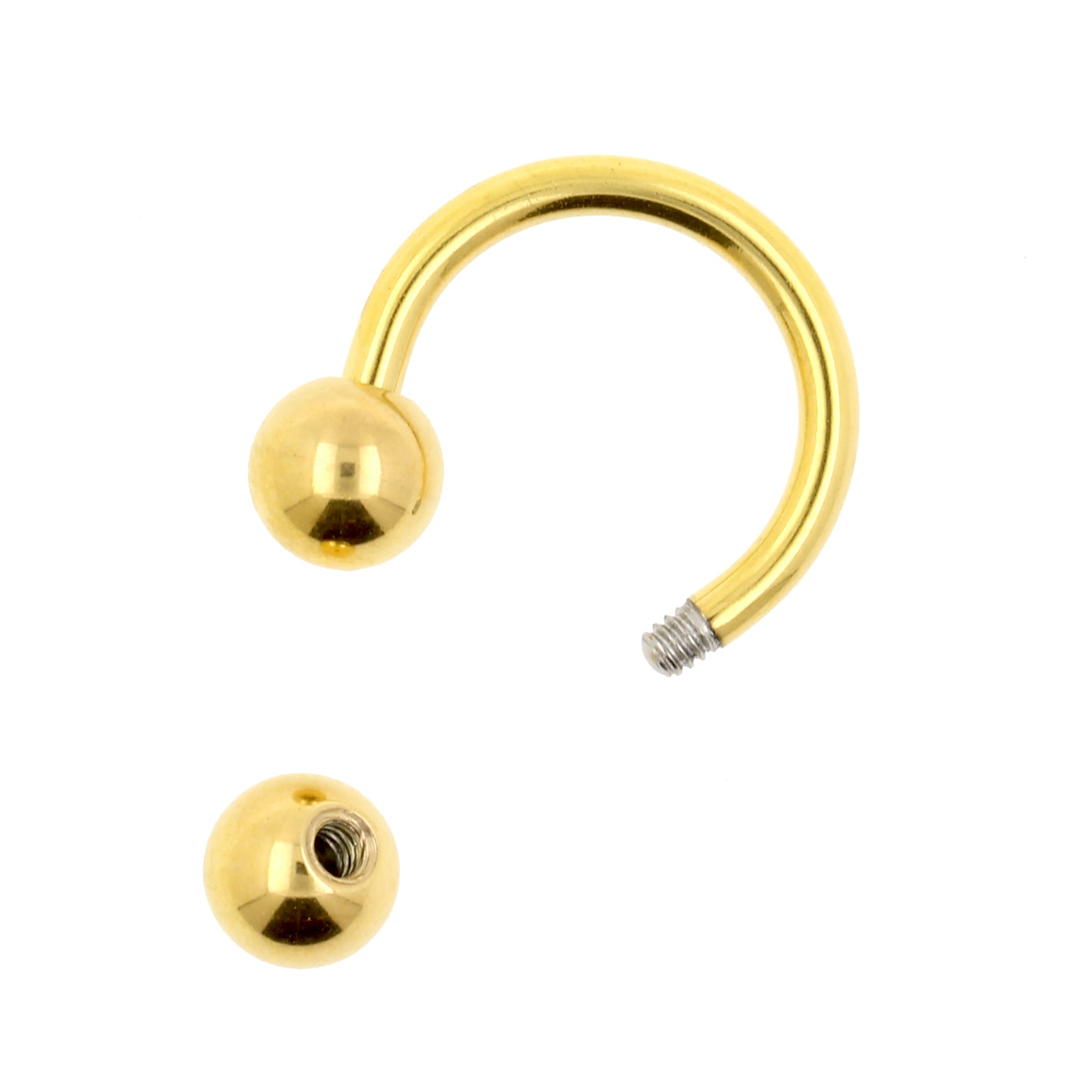 Surgical Steel Circular Barbell Gold