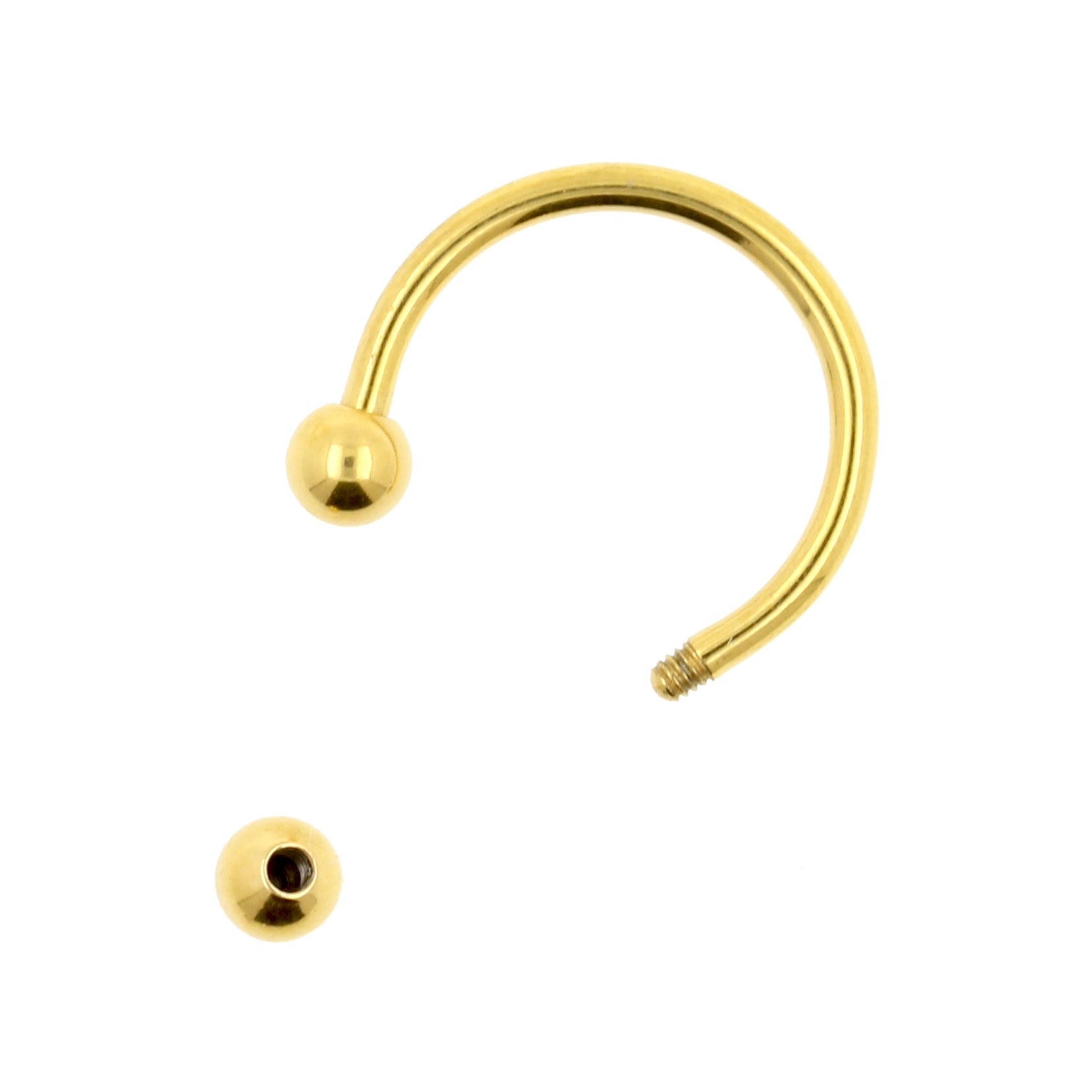 Surgical Steel Circular Barbell Gold