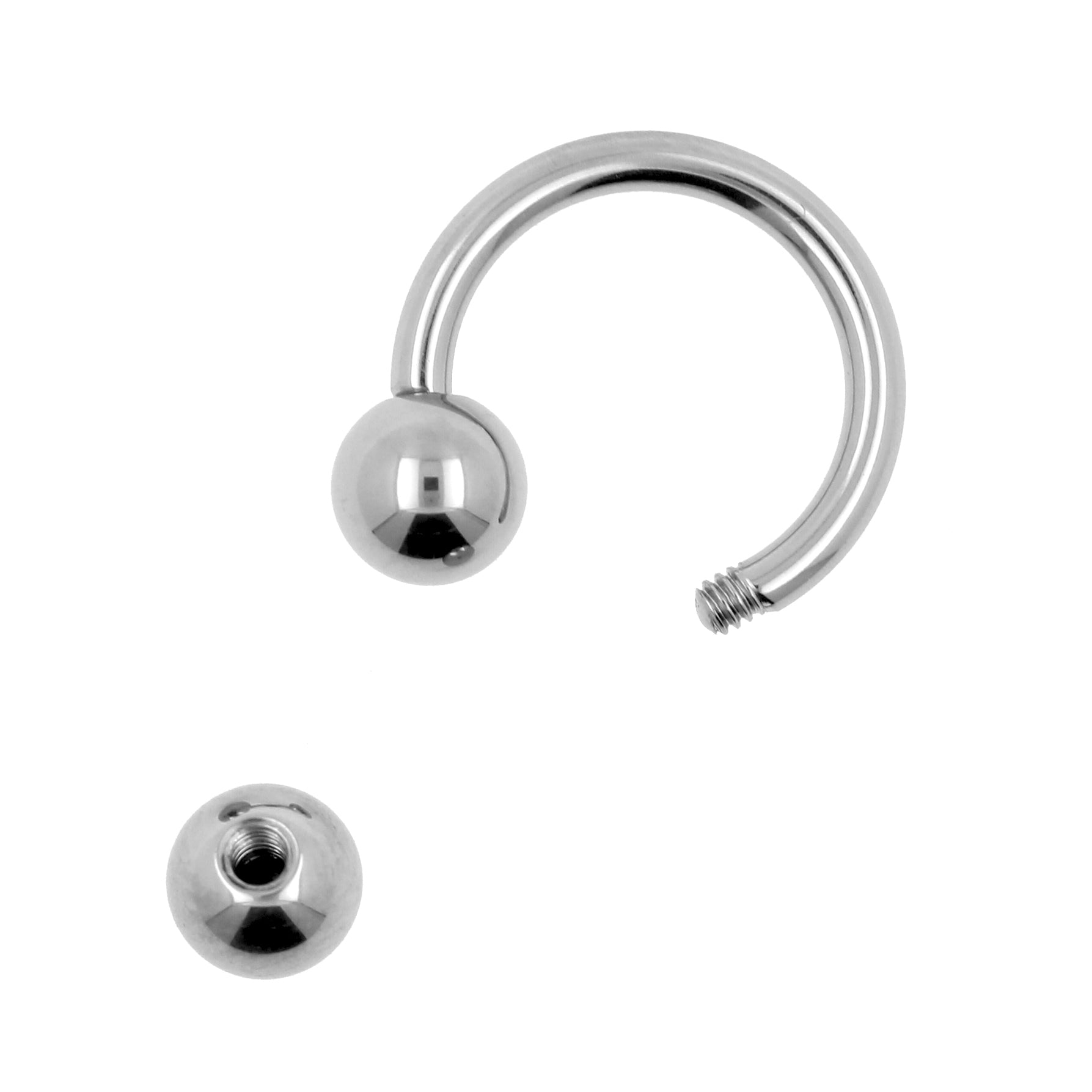 Titanium Circular Barbell Silver