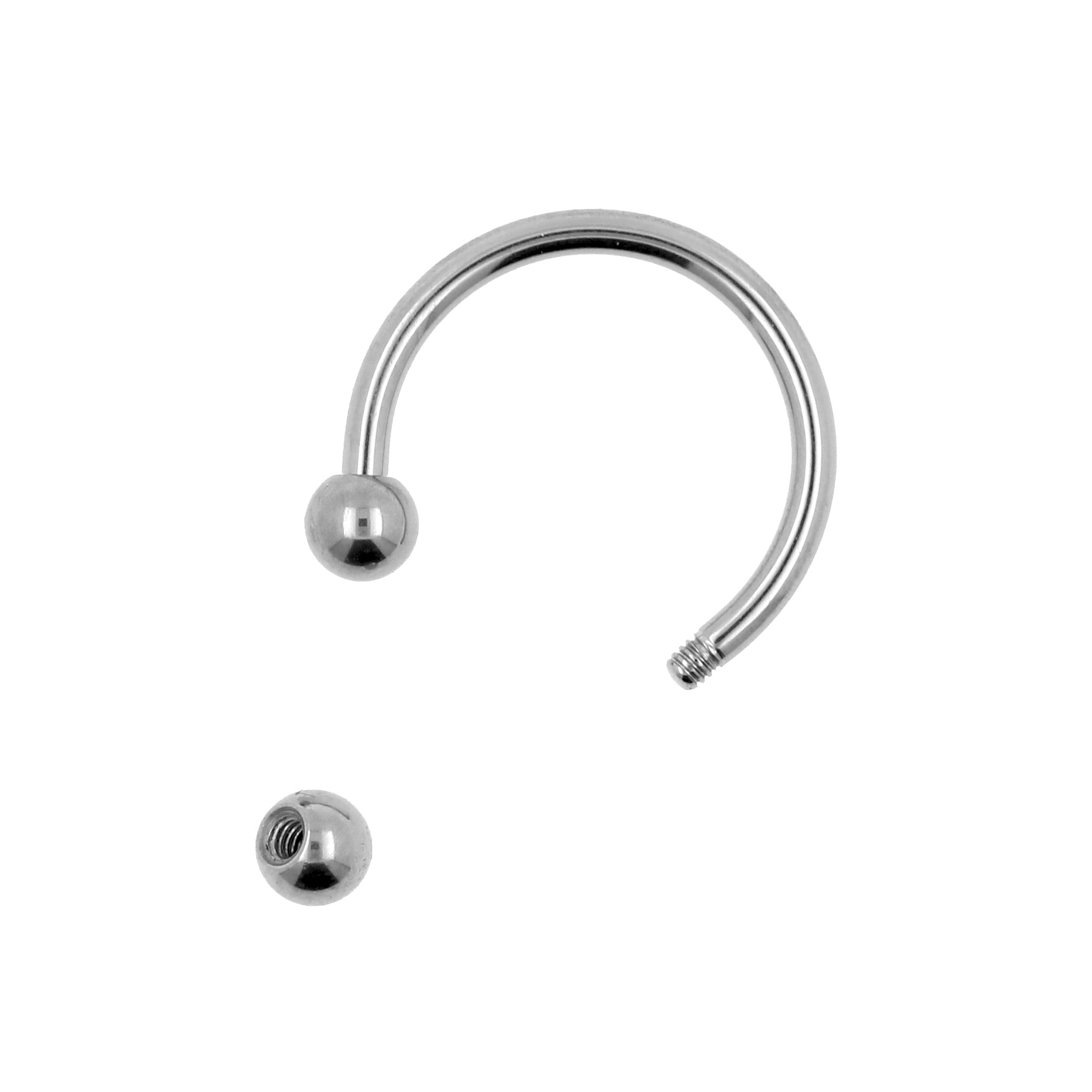 Titanium Circular Barbell Silver