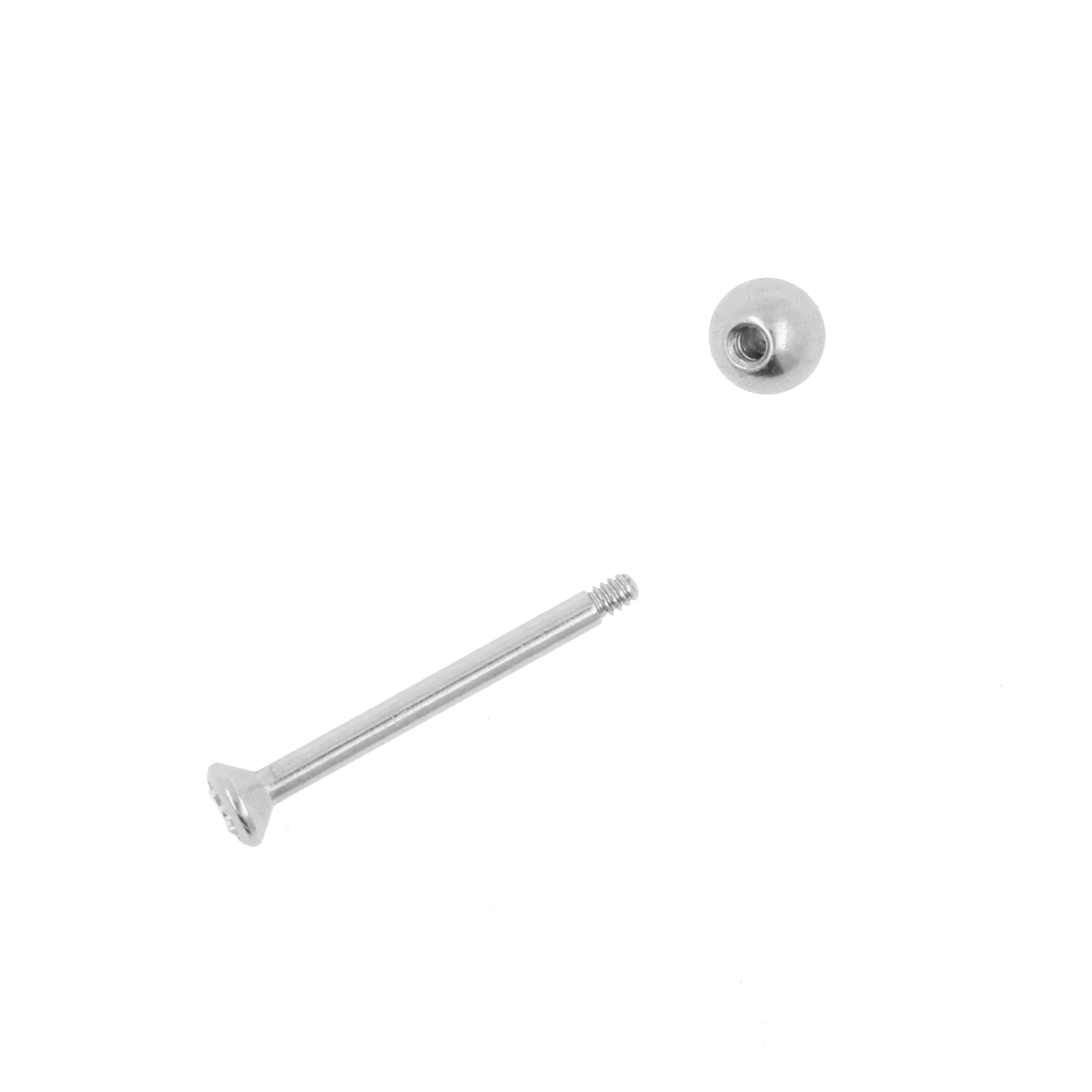 Surgical Steel Nano Barbell with 2mm Gem Clear