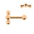 Surgical Steel Helix Barbell - Triple Dots 2,5 mm Rose Gold