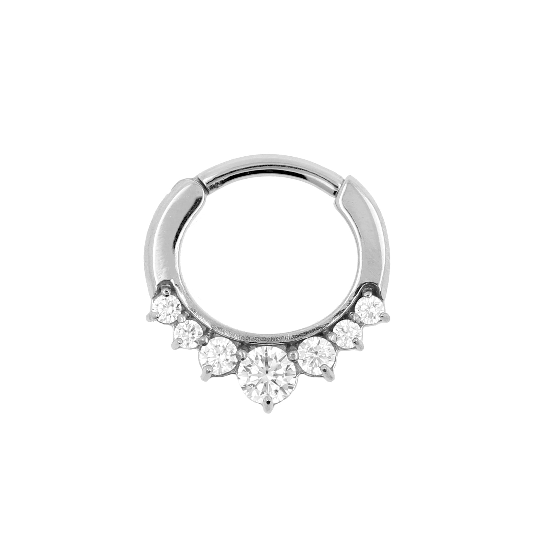 Surgical Steel Zirconia Princess Ring Clear