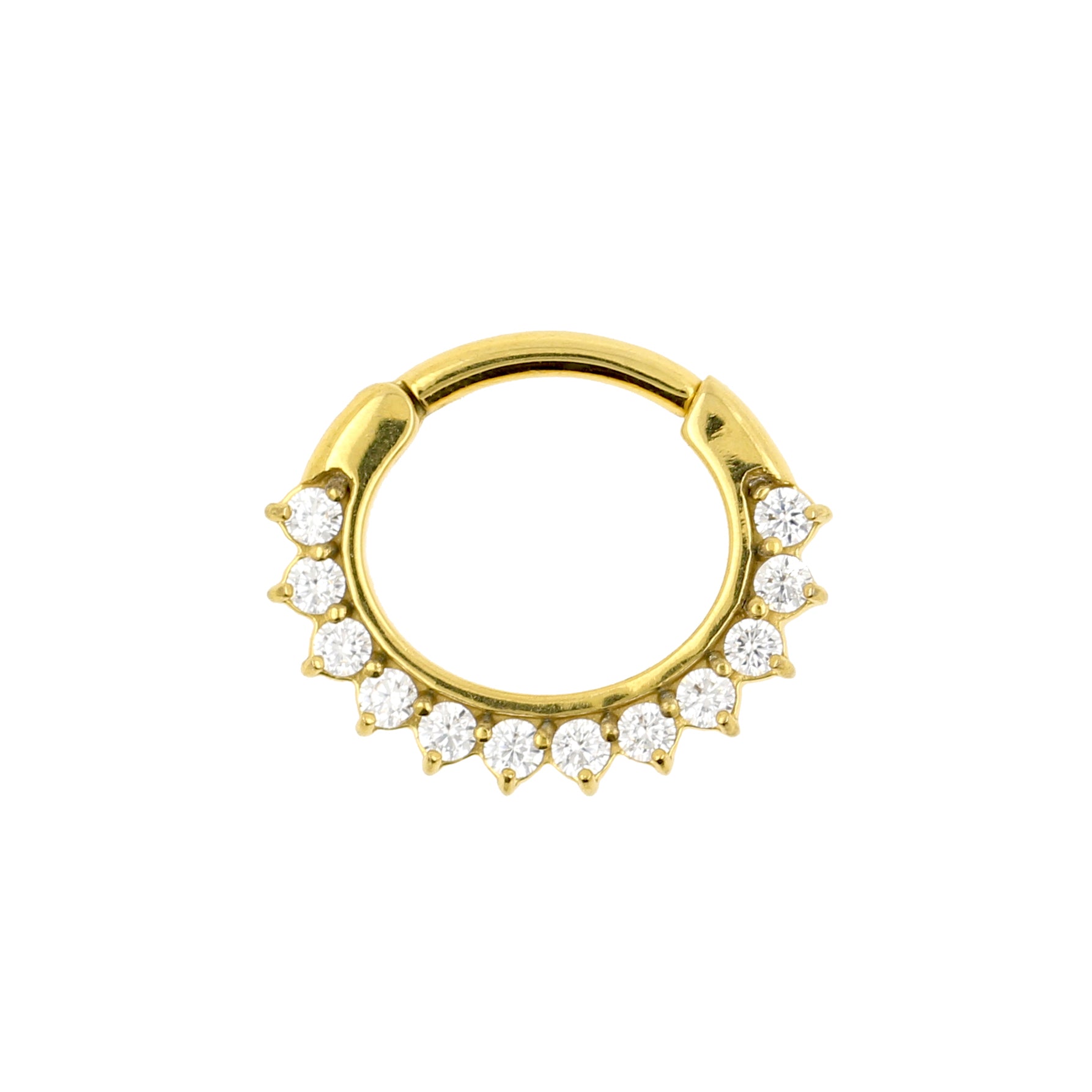 Surgical Steel Zirconia Sunflower Ring Clear