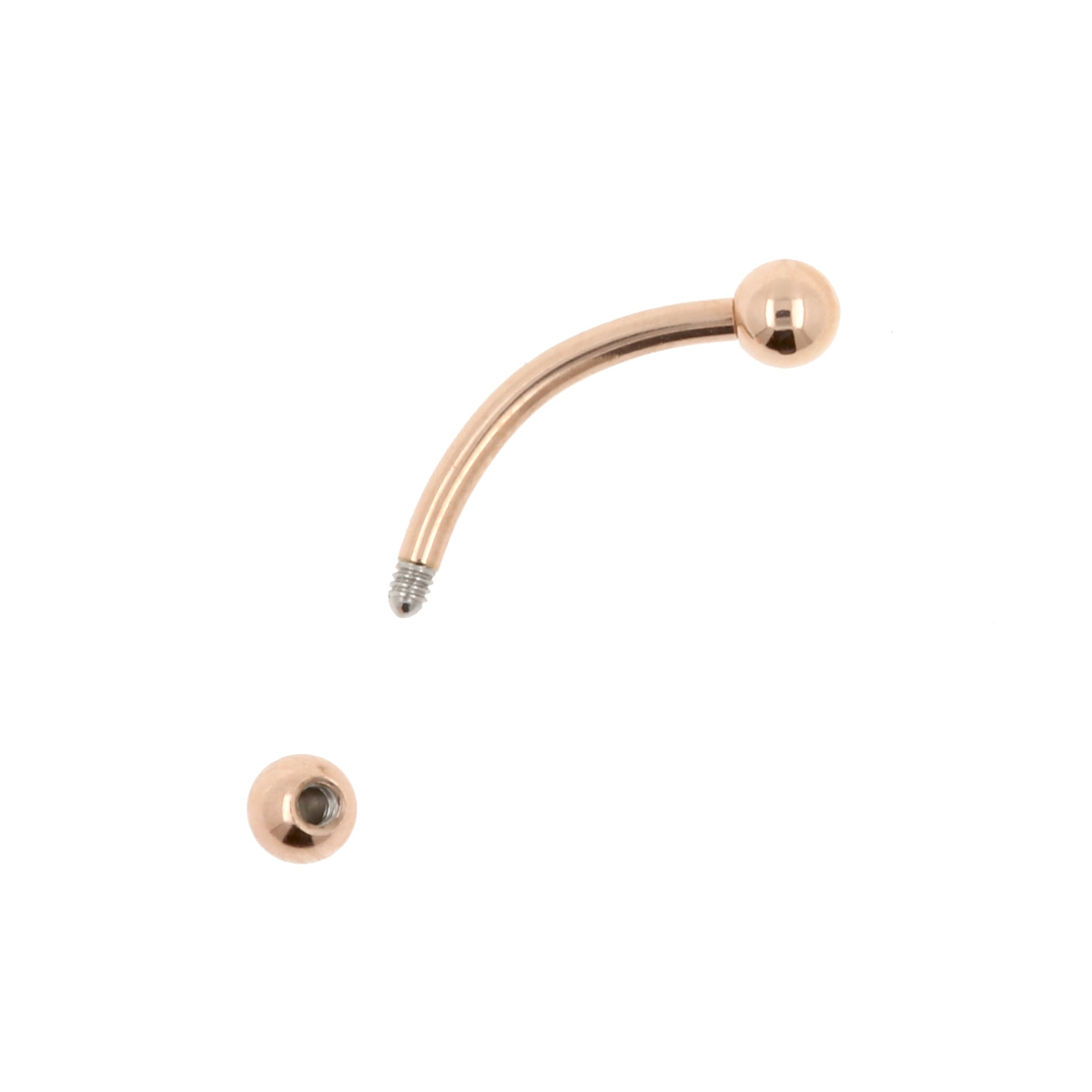 Surgical Steel Banana Rose Gold