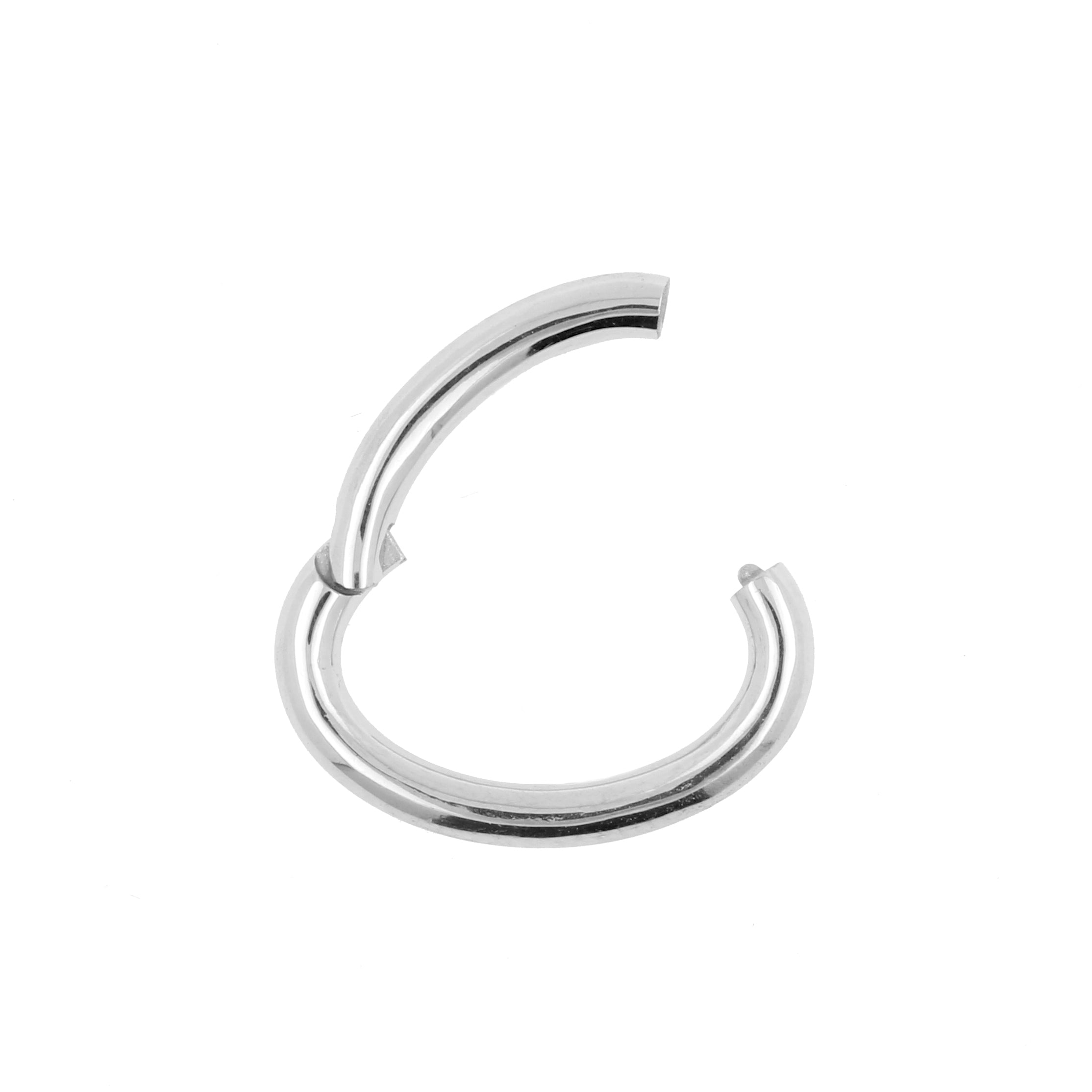 Nickel-Free Stainless Steel Belly Ring Clicker - Round Silver