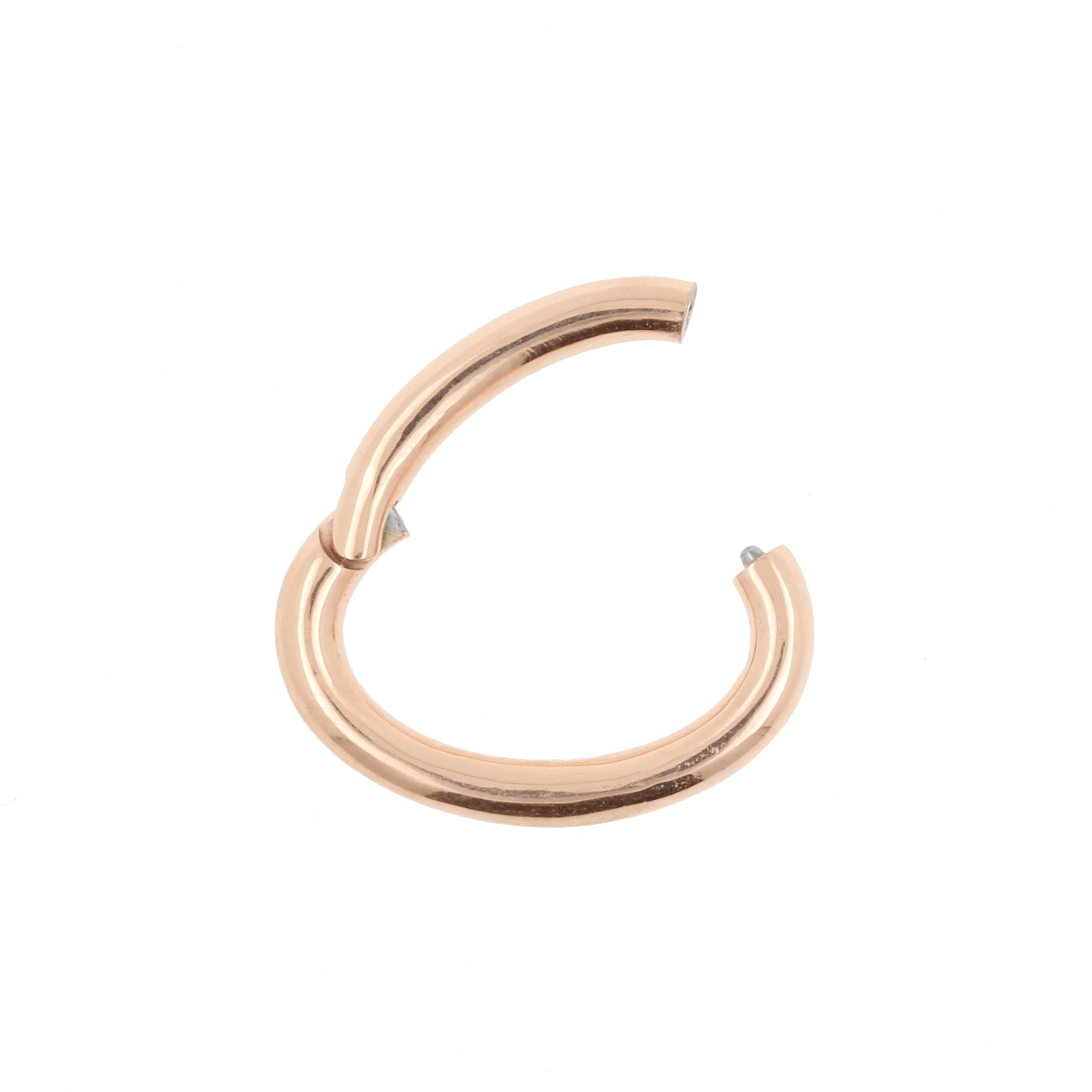 Nickel-Free Stainless Steel Belly Ring Clicker - Round Rose Gold