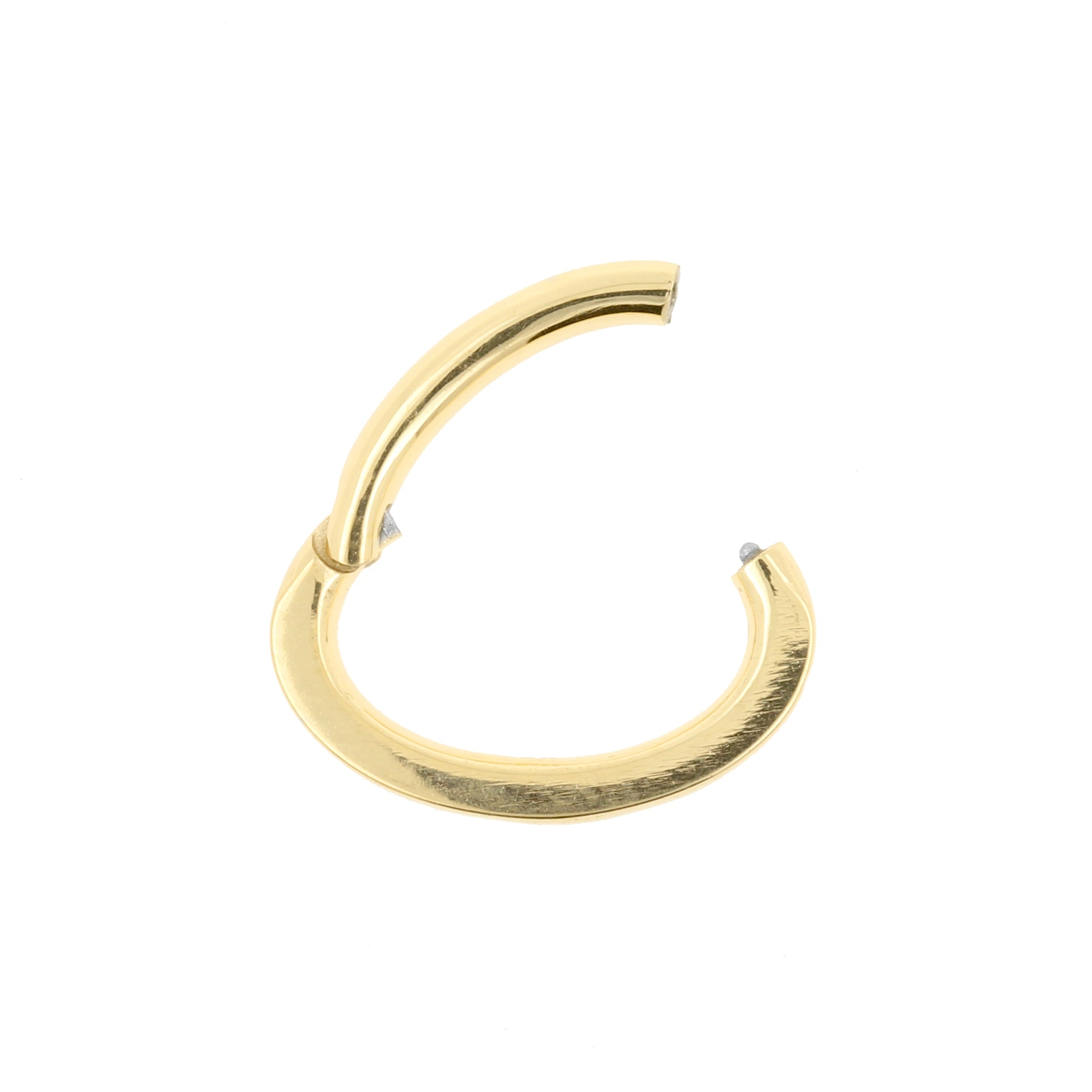 Nickel-Free Stainless Steel Belly Ring Clicker - Flat Gold