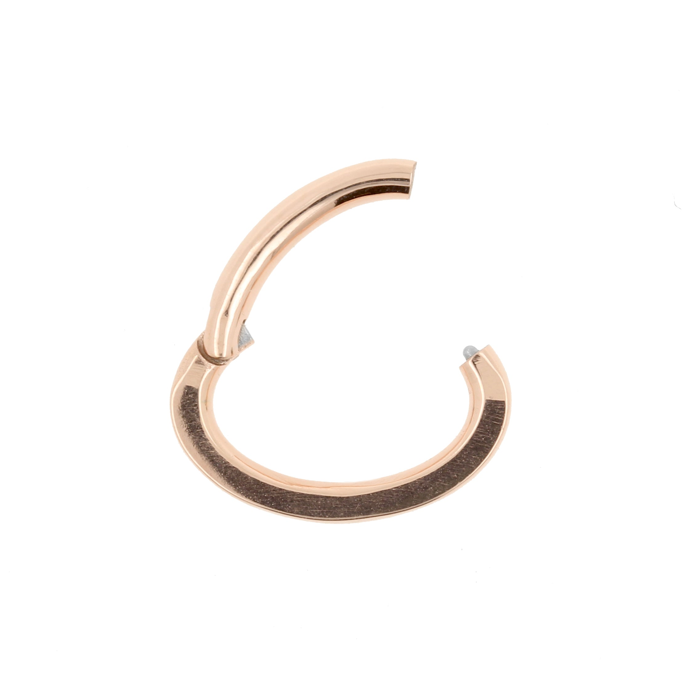 Nickel-Free Stainless Steel Belly Ring Clicker - Flat Rose Gold