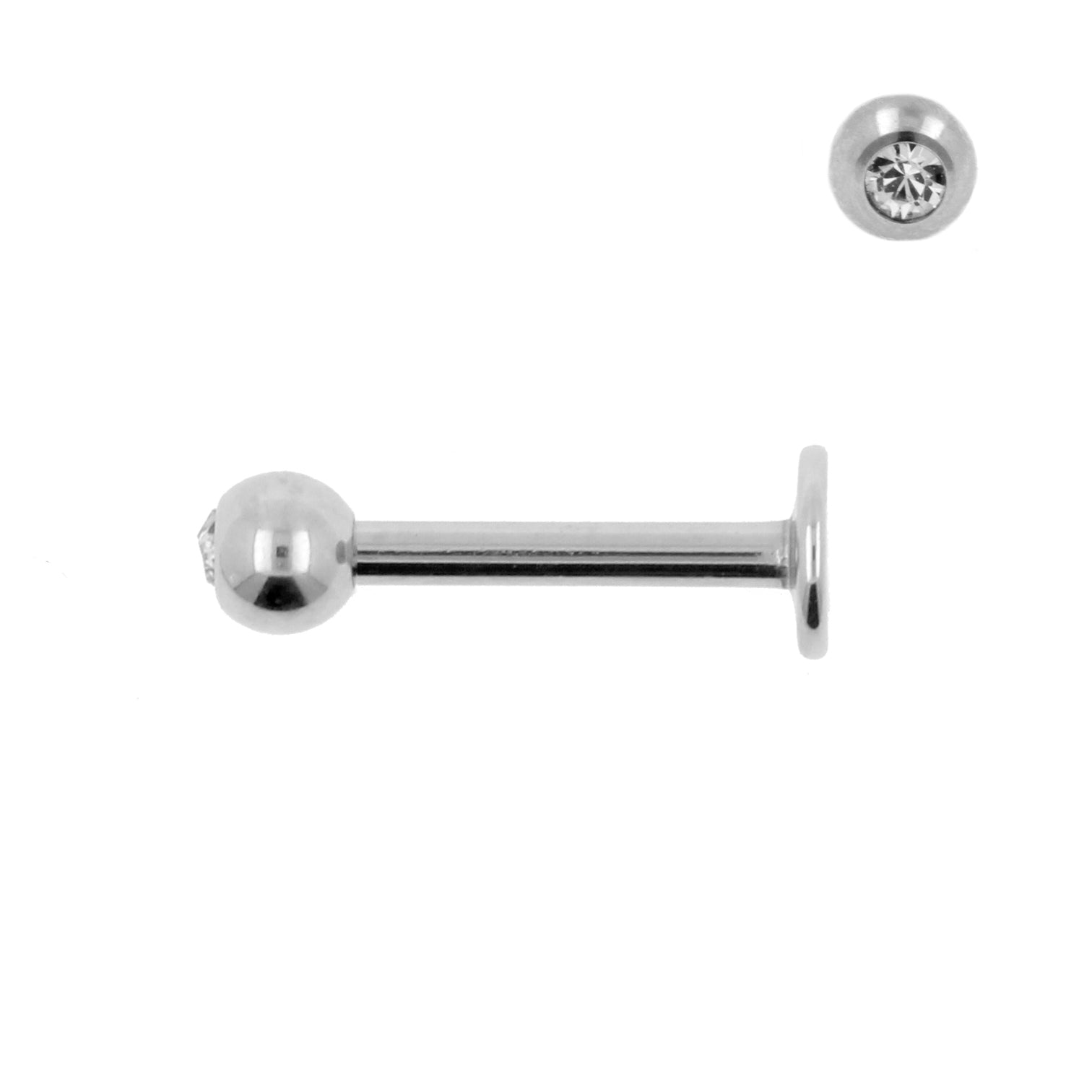 Surgical Steel Jewelled Labret Stud