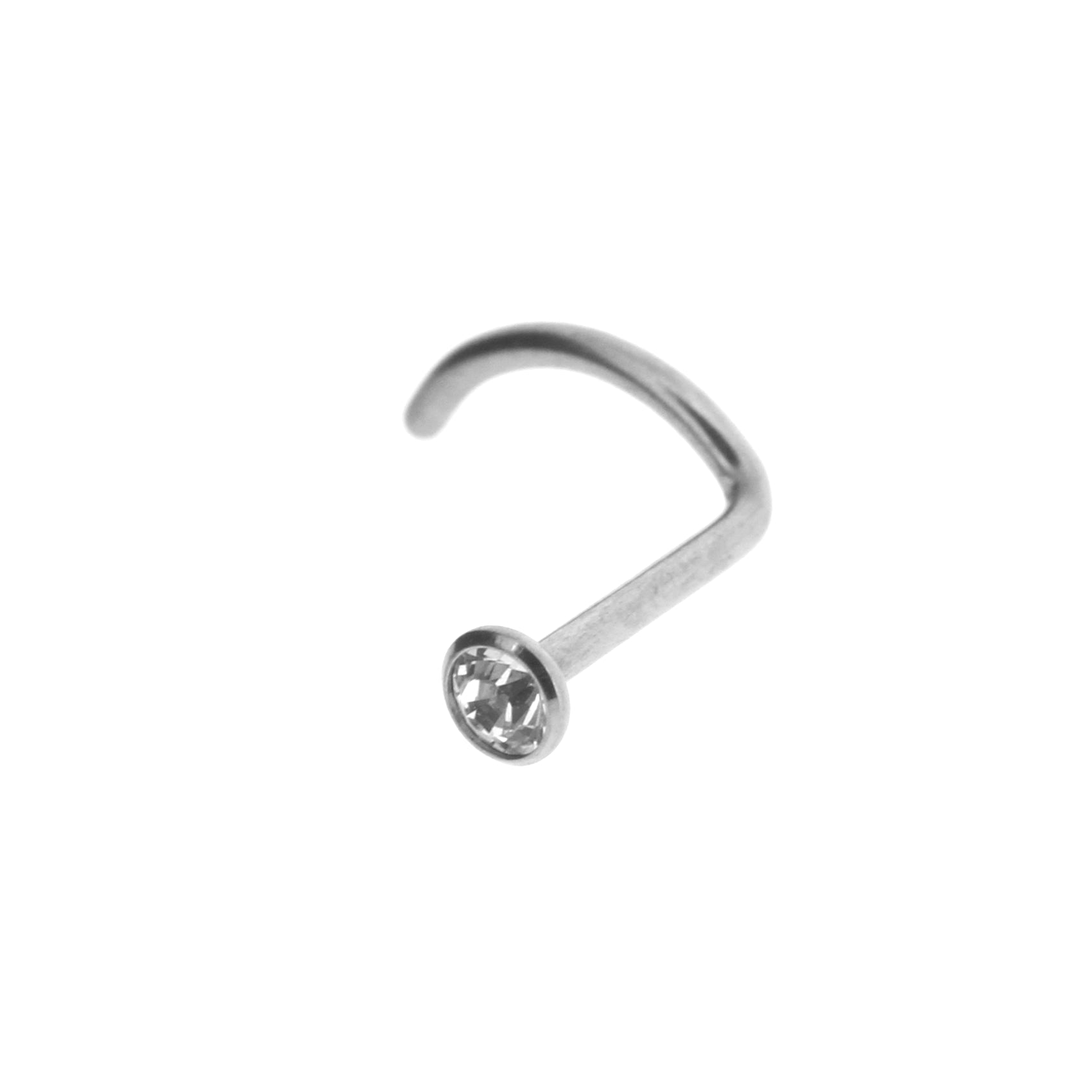 Titanium Jewelled Nosestud Clear