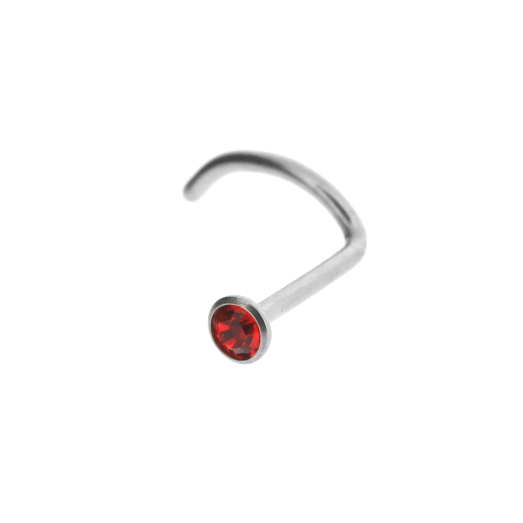 Titanium Jewelled Nosestud Light Siam