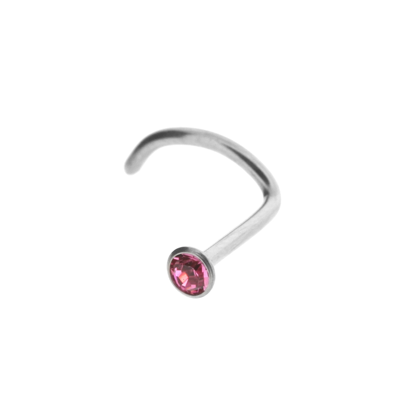 Titanium Jewelled Nosestud Rose