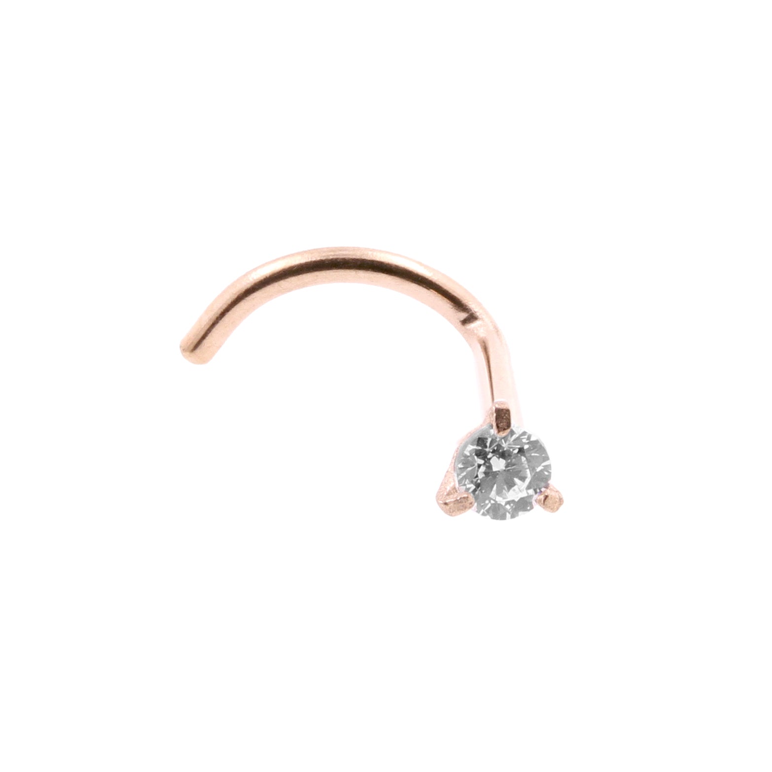 Surgical Steel Jewelled Nosestud Clear