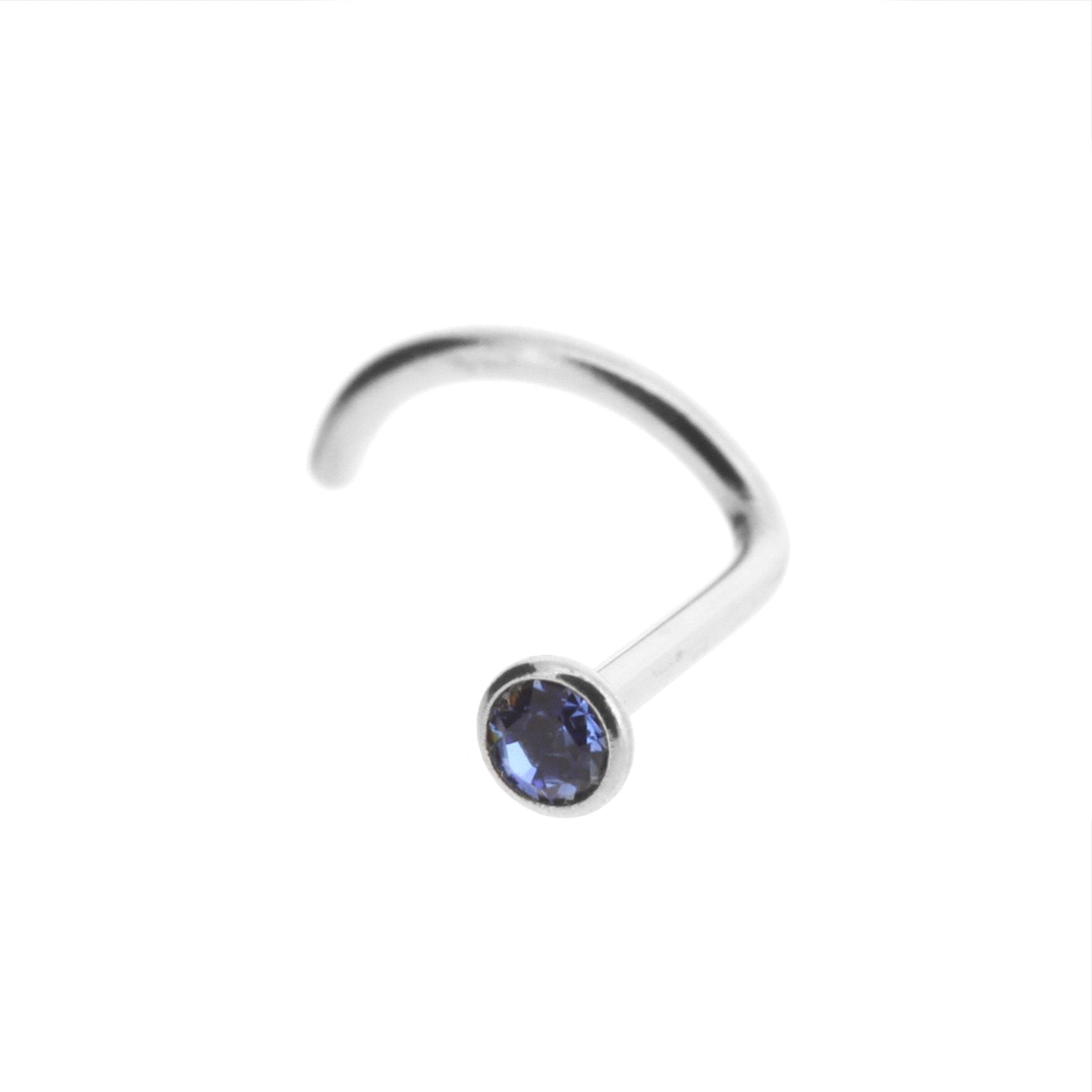 Surgical Steel Jewelled Nosestud Sapphire