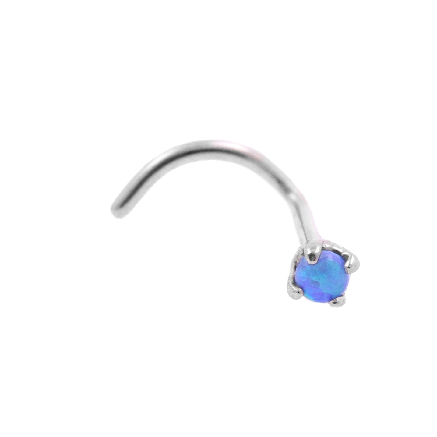 Chirurgisch Stalen Neuspiercing Met Opaal In Zetting Sapphire Blue Opal