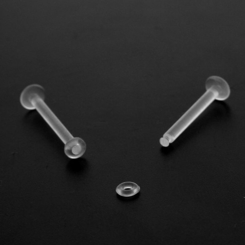 Bioplast Tongue Piercing Retainer Clear