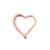 Surgical Steel Heart Shaped Click Ring Rose Gold