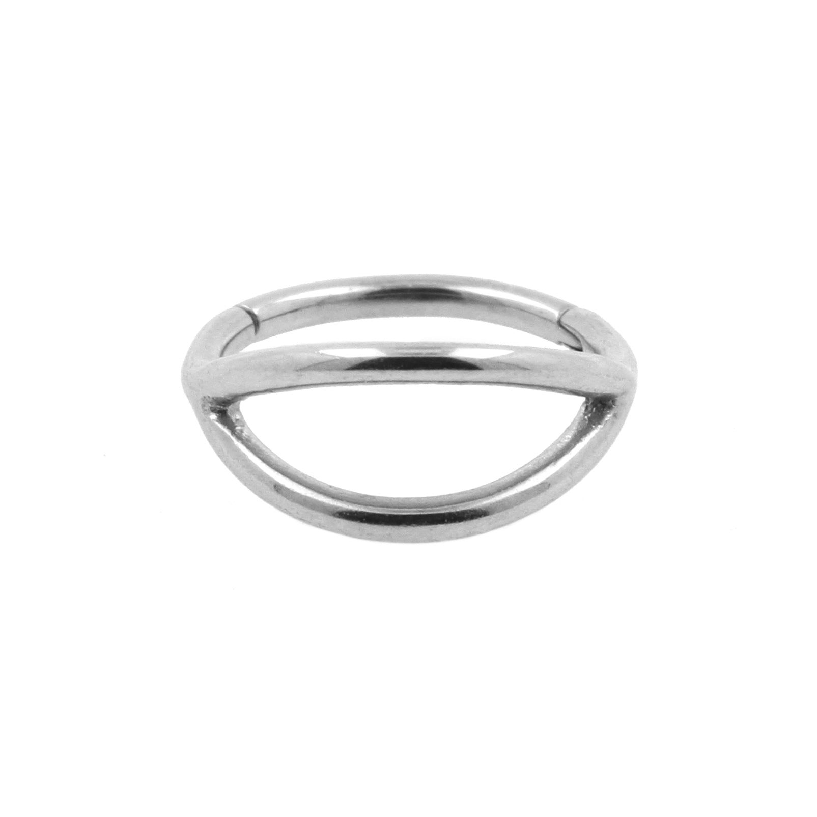 Surgical Steel Click Ring - Double Hoop Silver