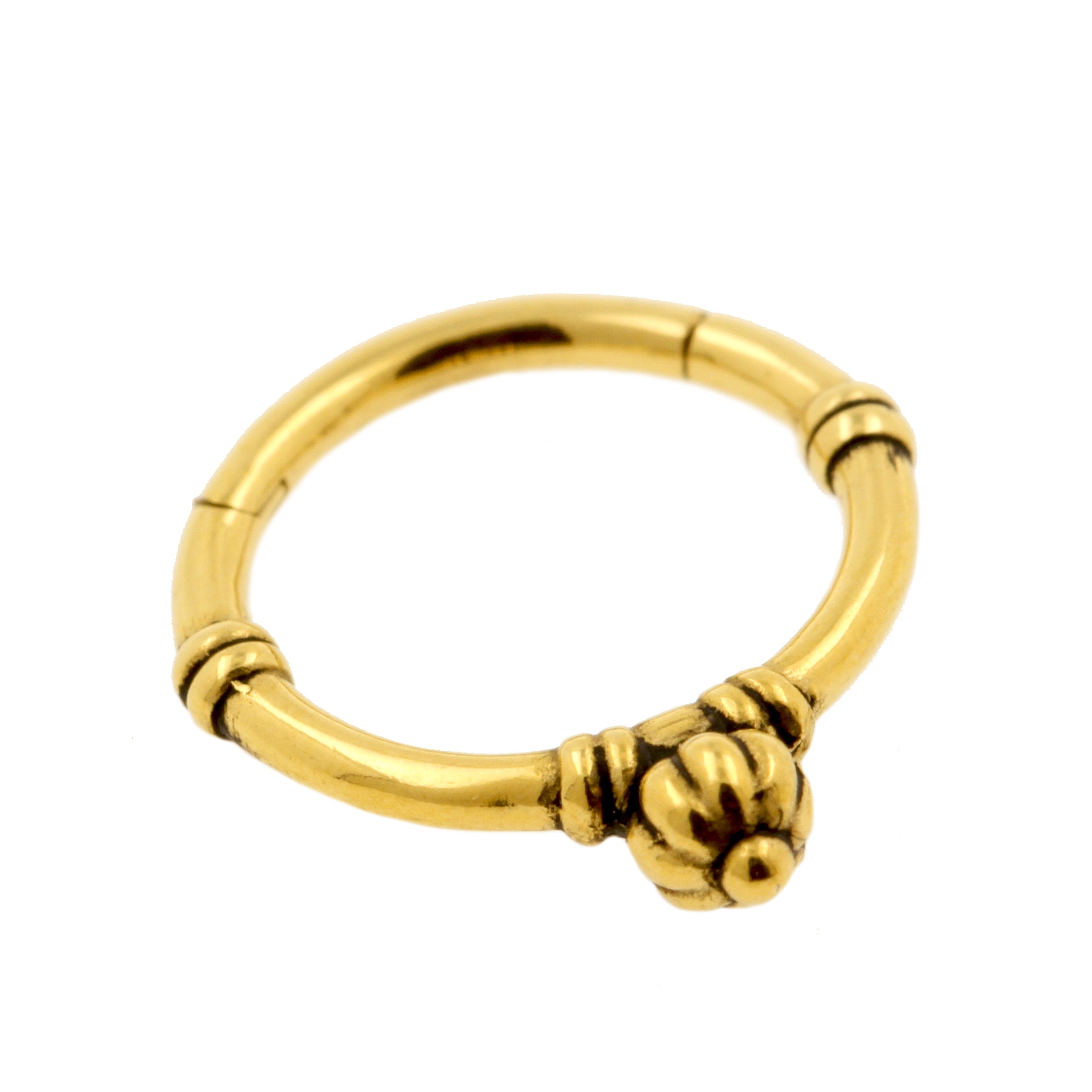 Surgical Steel Vintage Style Ring Gold