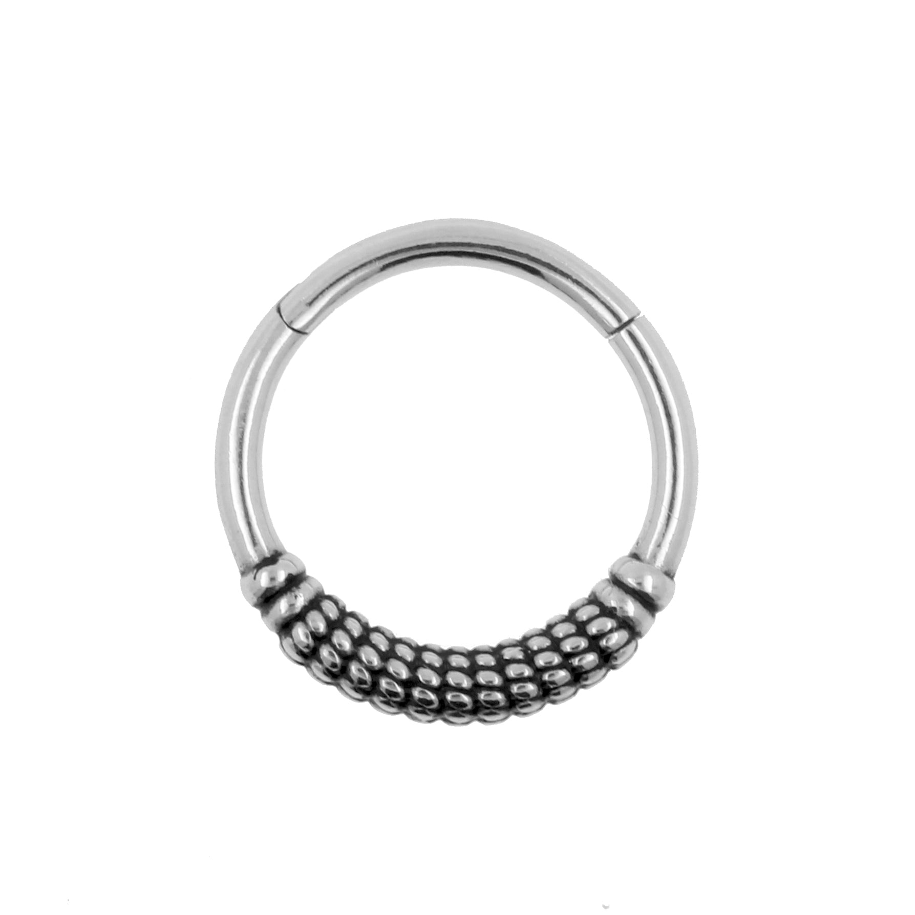 Surgical Steel Vintage Style Ring Silver