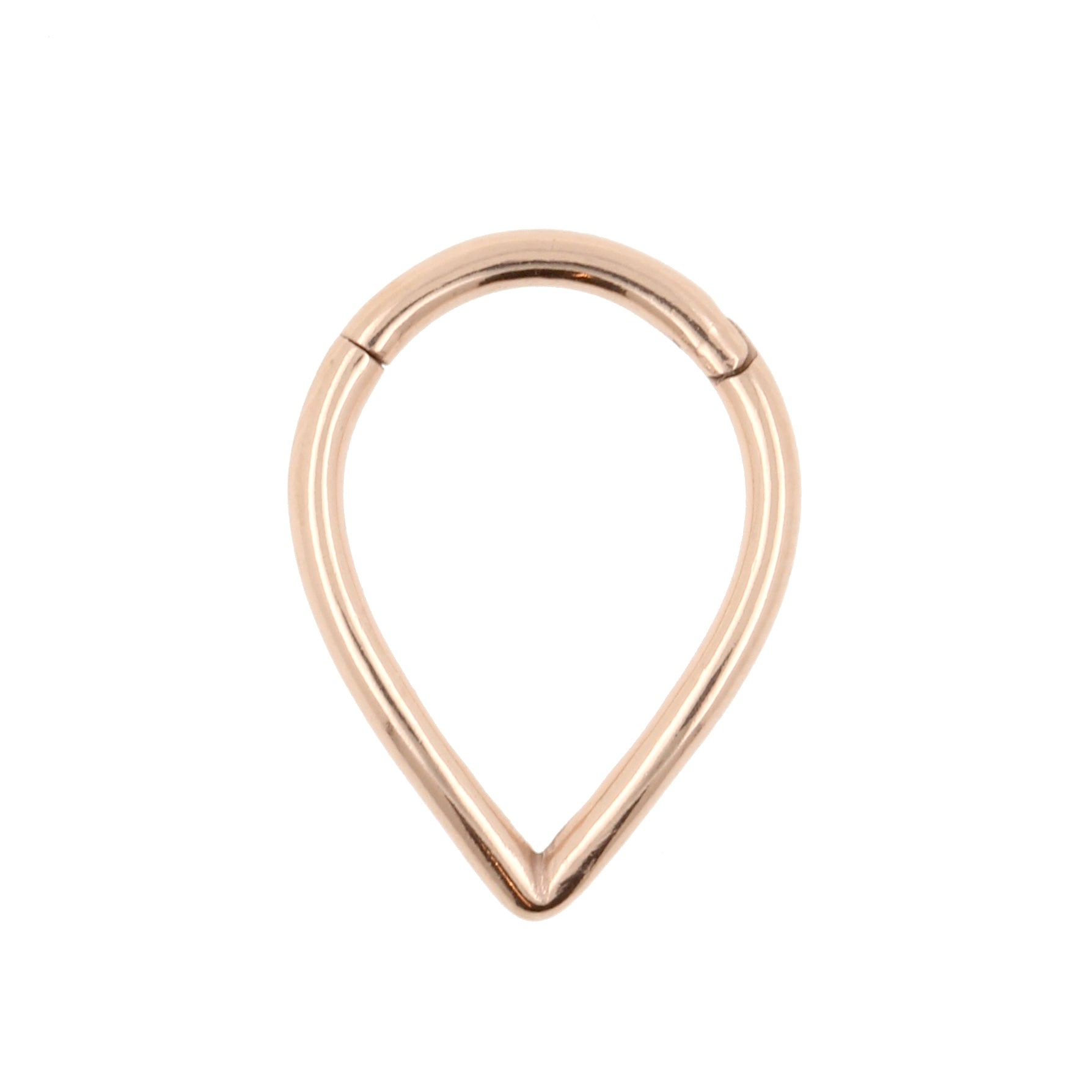 Surgical Steel Droplet clicker Rose Gold