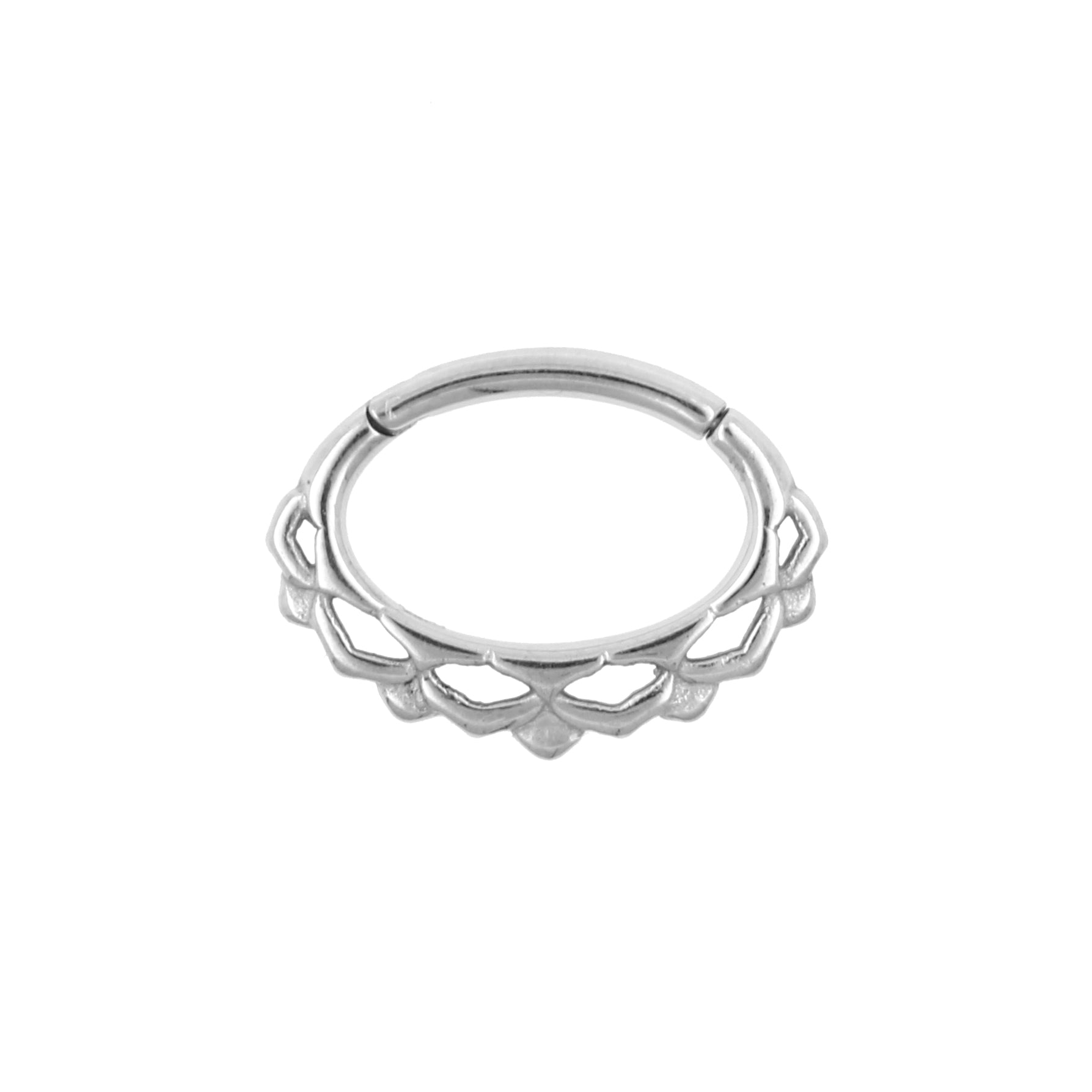 Surgical Steel Daith Clicker - Small Lotus Silver