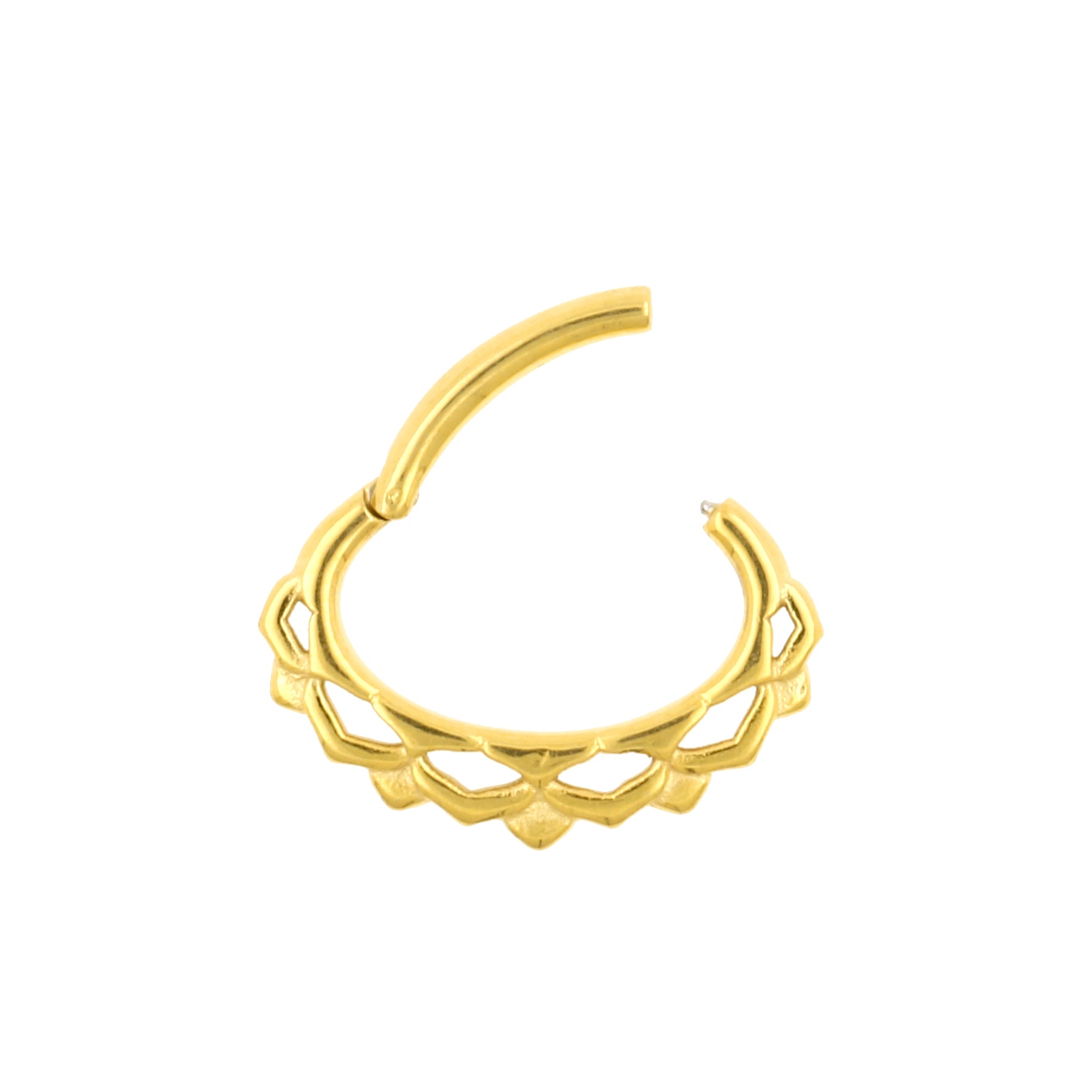 Surgical Steel Daith Clicker - Small Lotus Gold