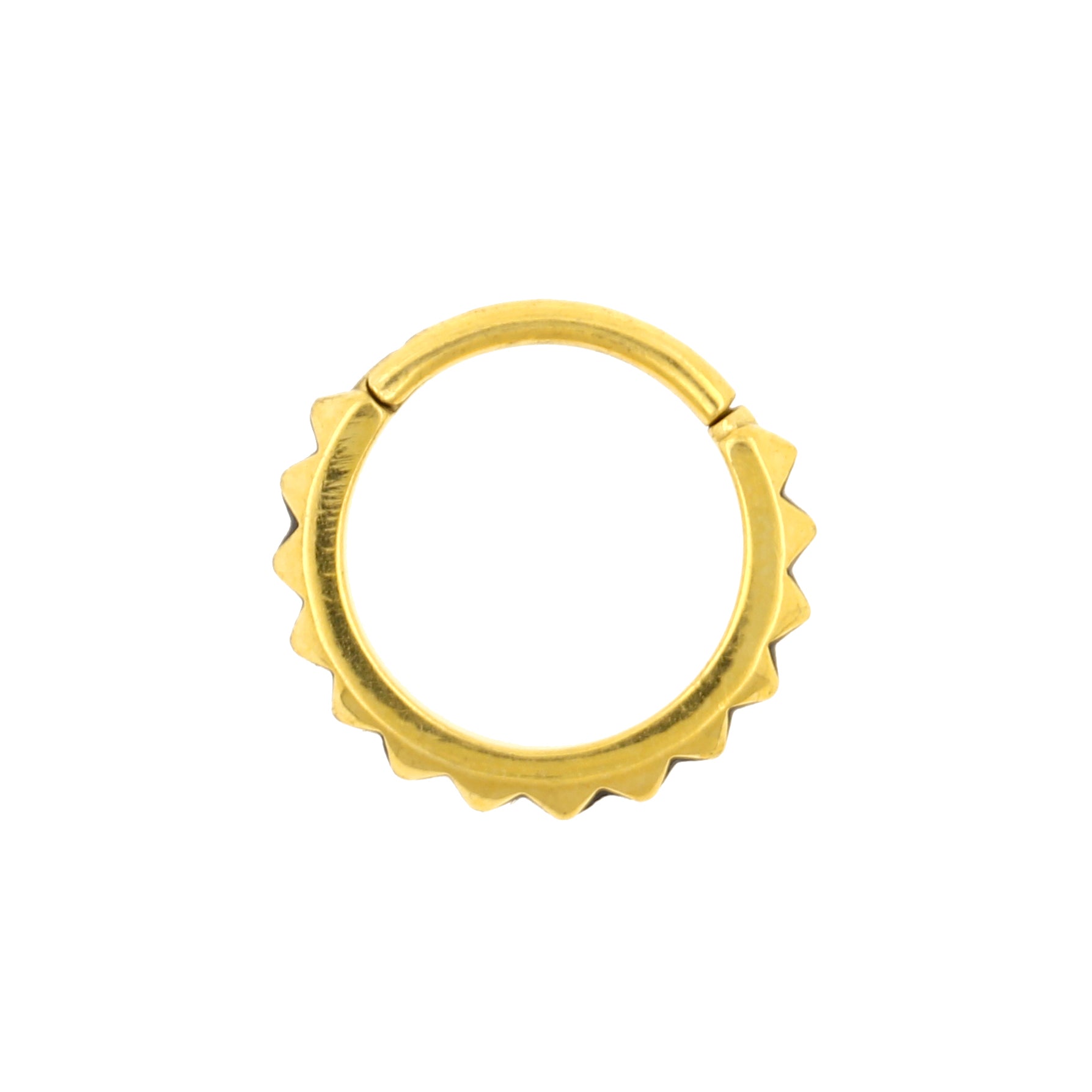 Surgical Steel Click Ring - Triangles Gold