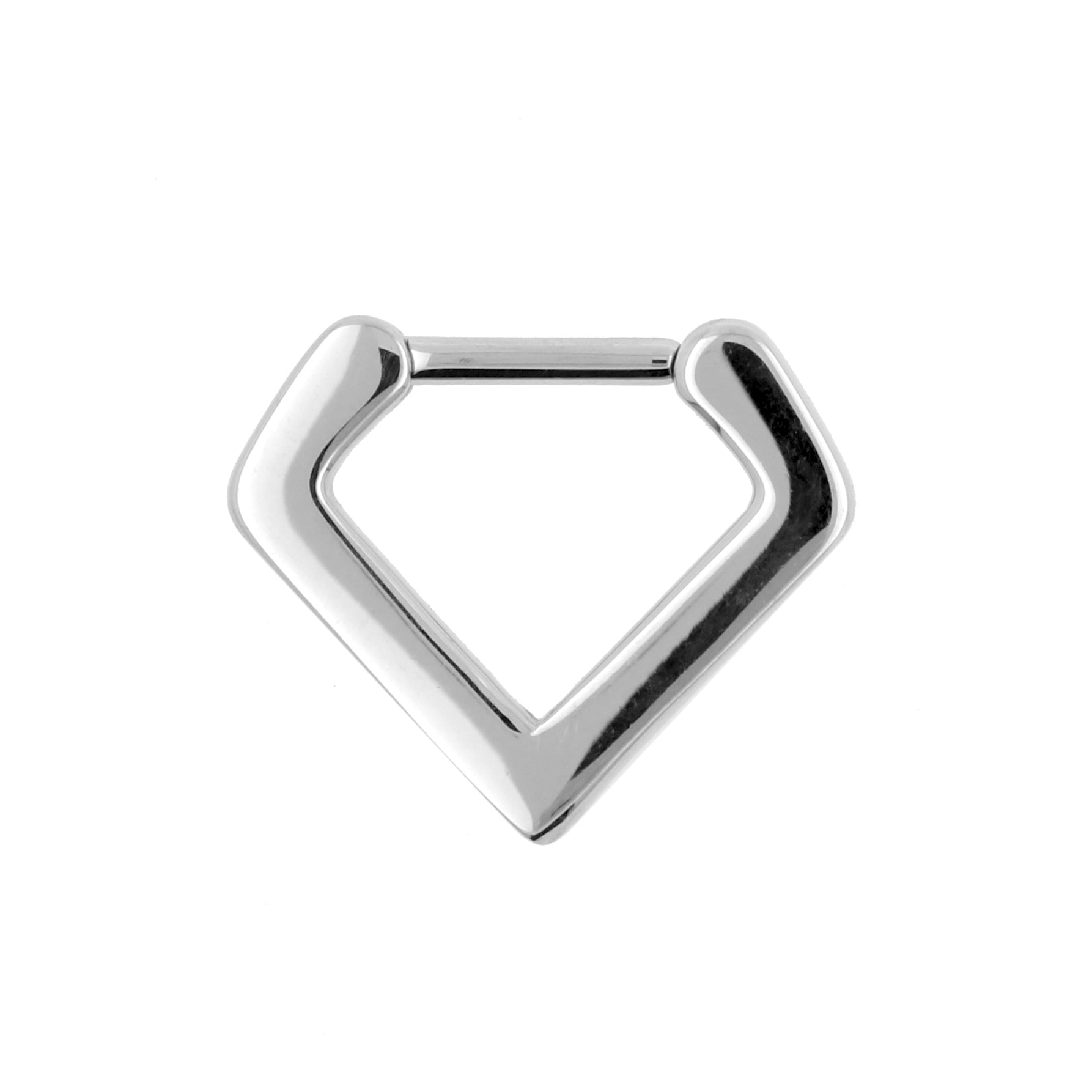 Surgical Steel Septum V-Clicker Silver