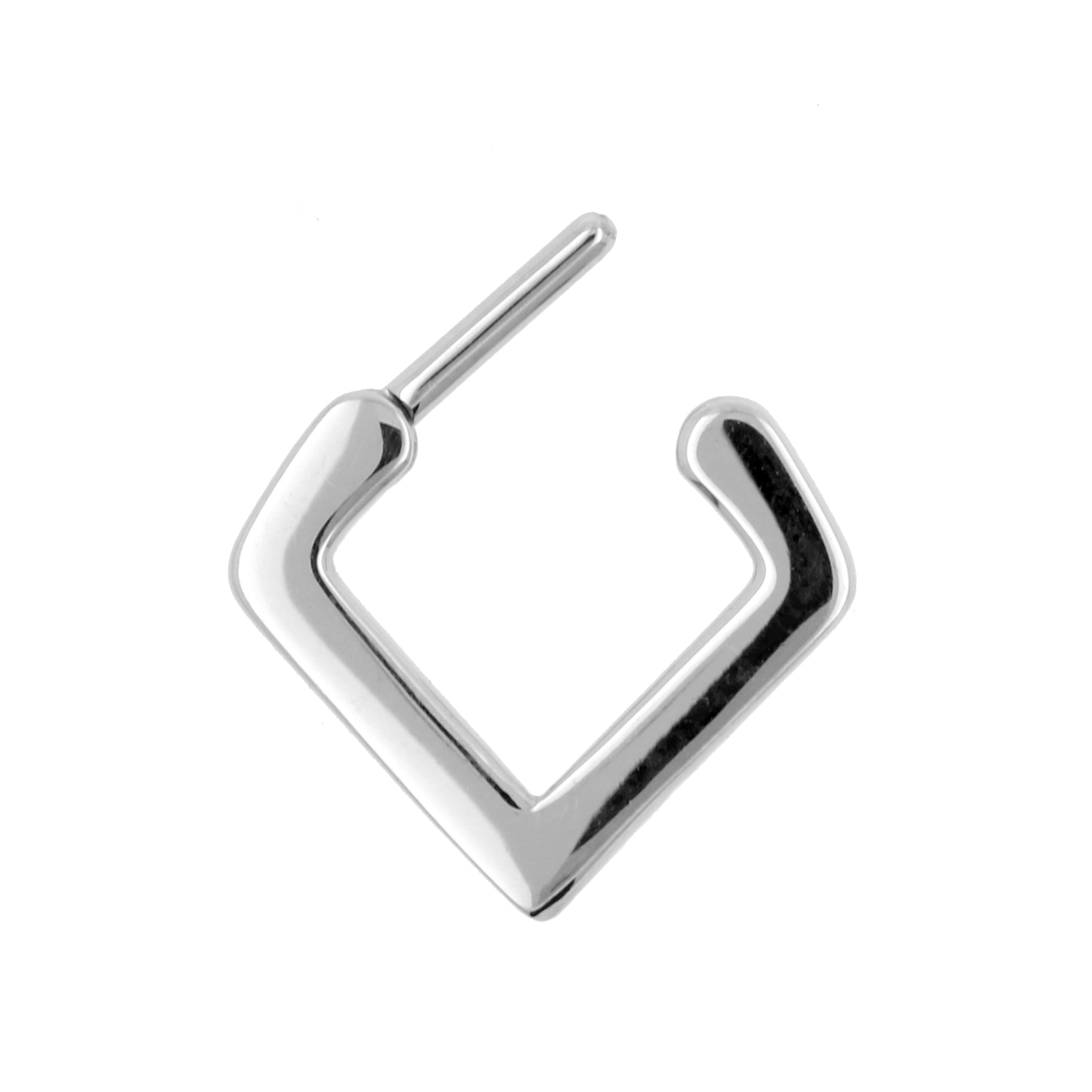 Surgical Steel Septum V-Clicker Silver