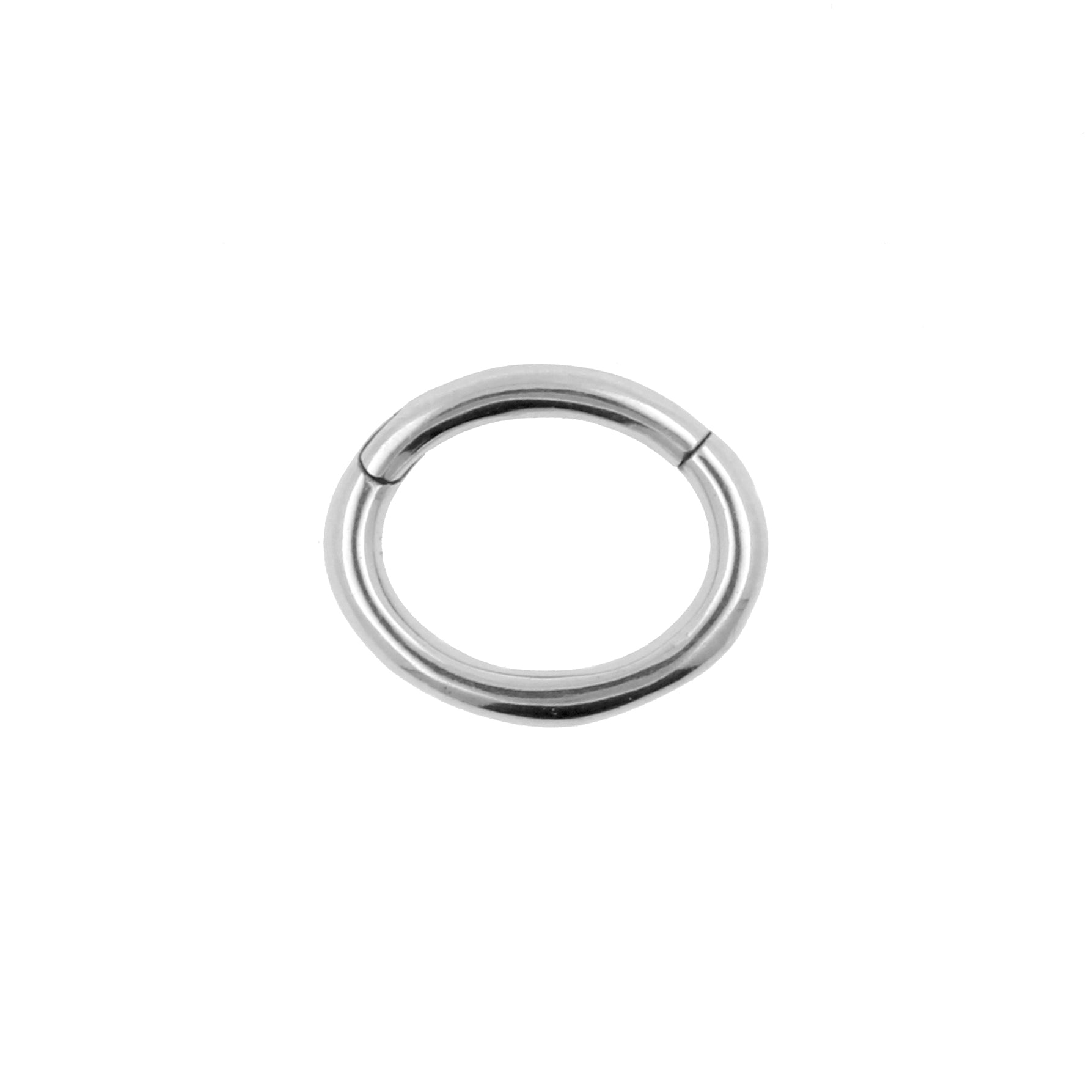 Surgical Steel Rook Piercing Oval Click Ring Silver