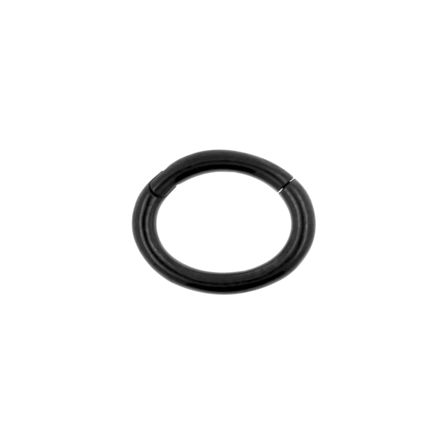 Surgical Steel Rook Piercing Oval Click Ring Black