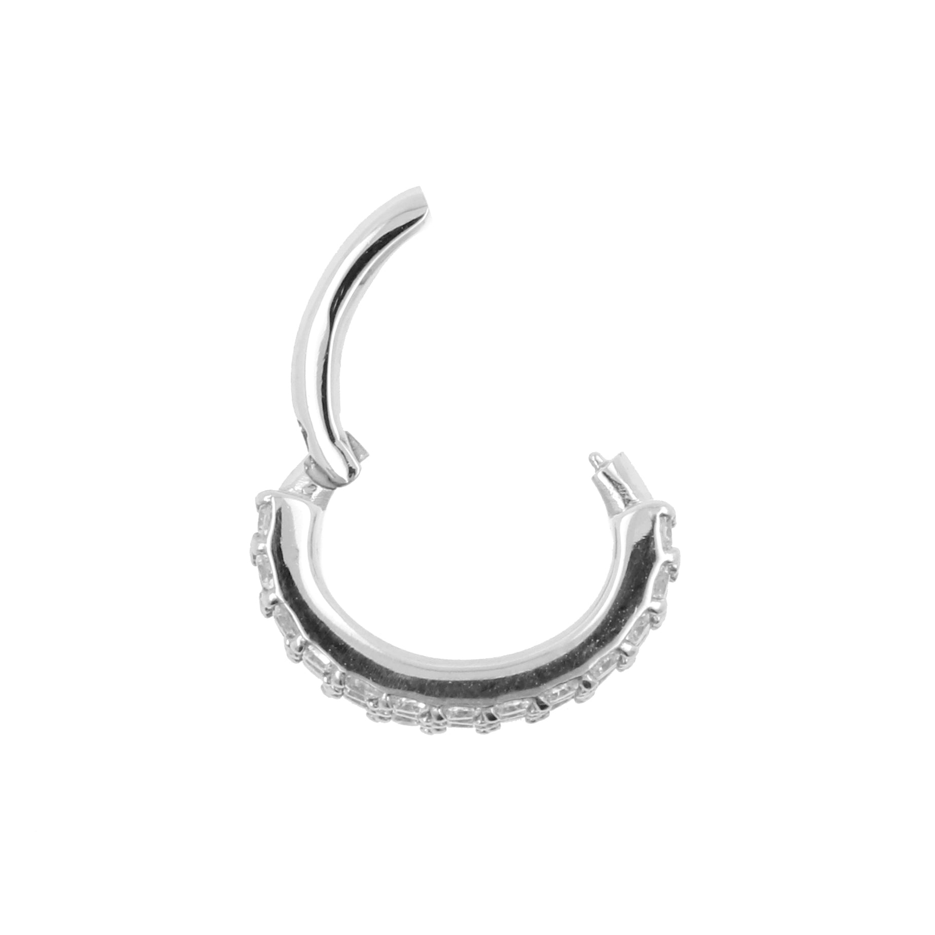 Nickel-Free Stainless Steel Rook Clicker - Triple Ring Silver