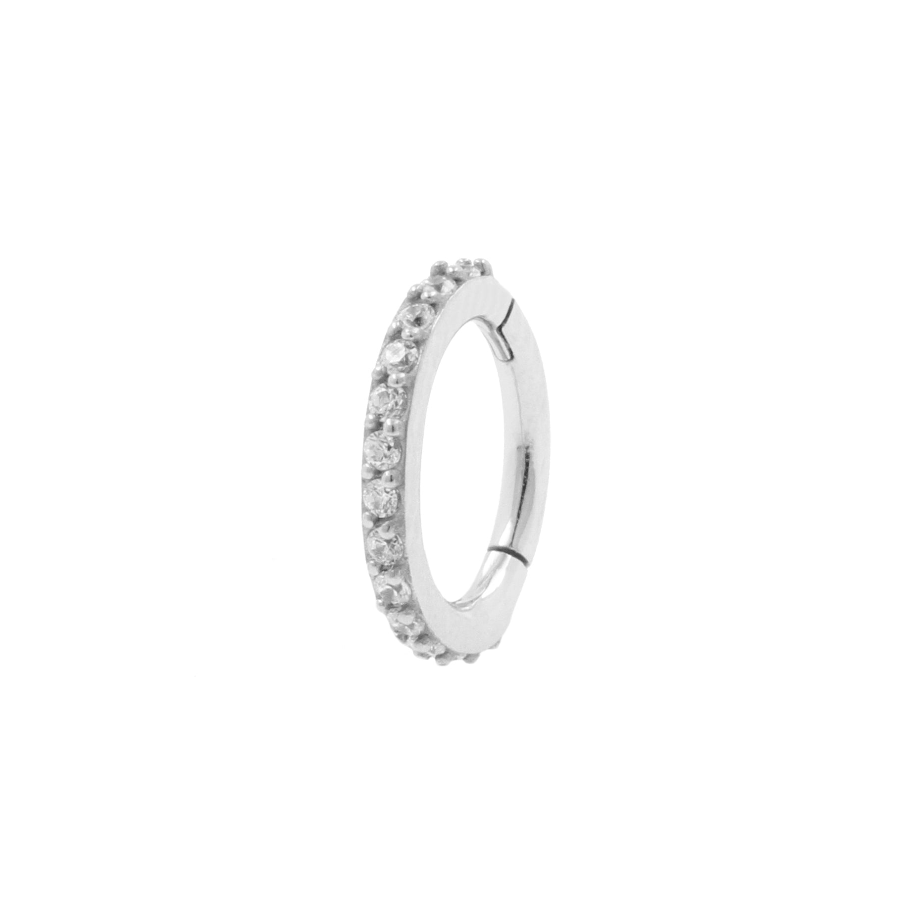 Nickel-Free Stainless Steel Rook Clicker - Single Ring Silver