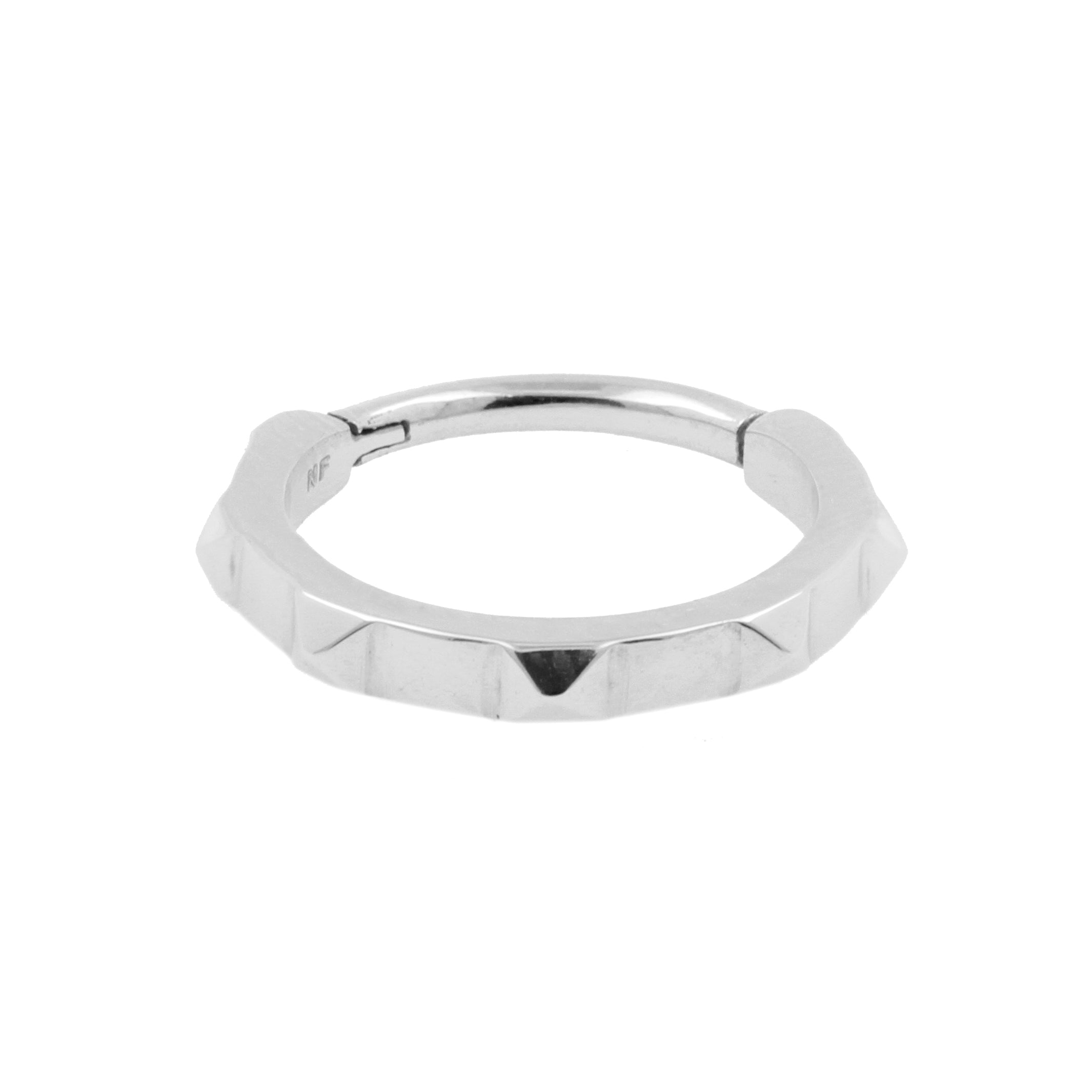 Nickel-Free Stainless Steel Click Ring - Studs Silver